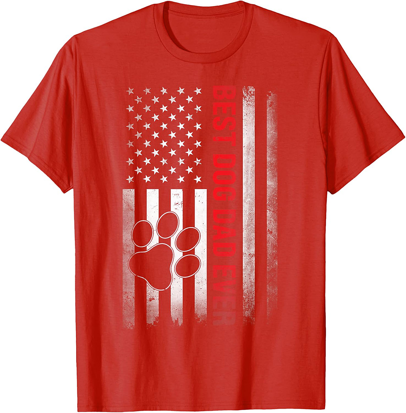  Best Dog Dad Ever T-Shirt | Patriotic American Flag Tee