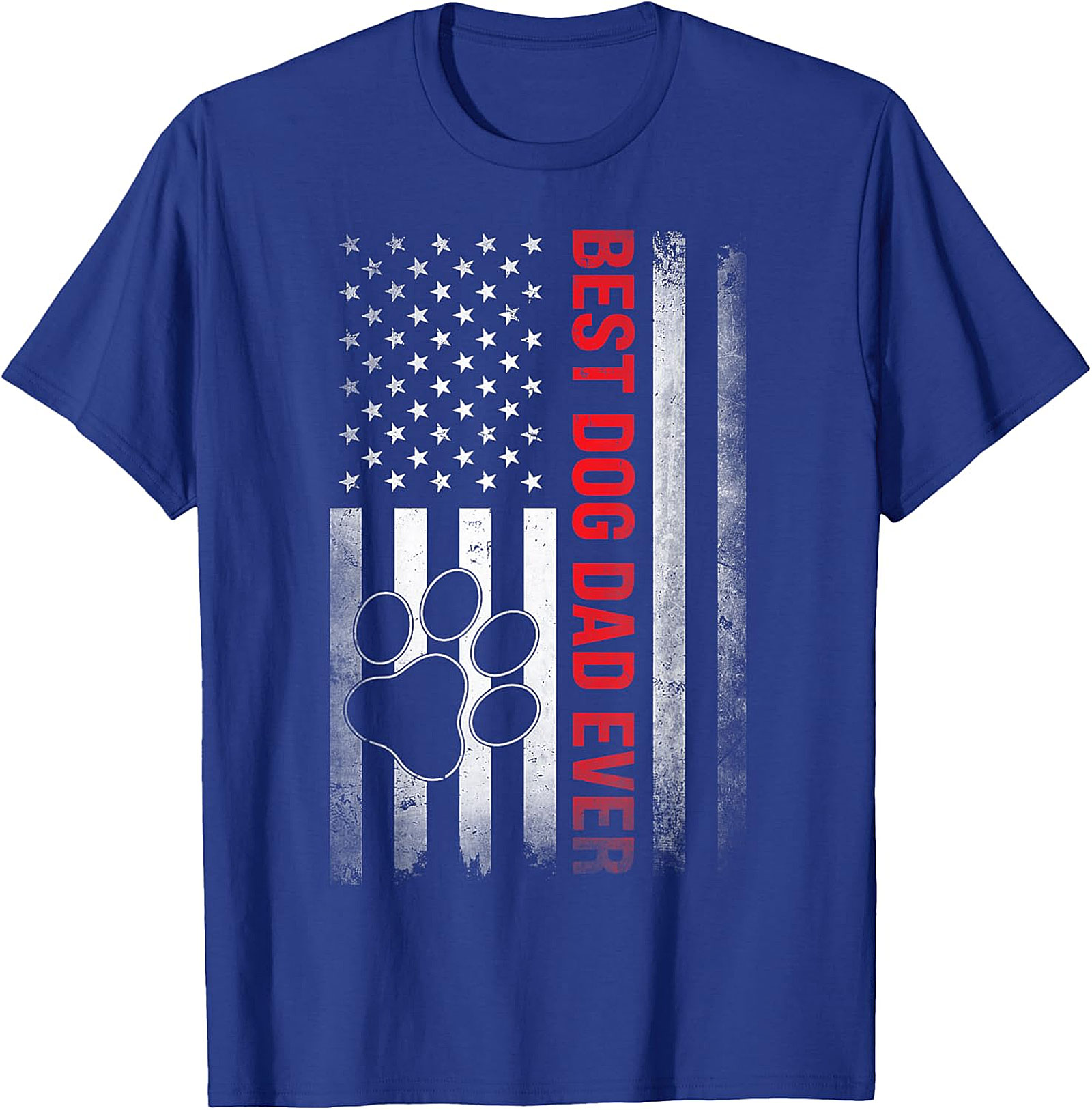  Best Dog Dad Ever T-Shirt | Patriotic American Flag Tee
