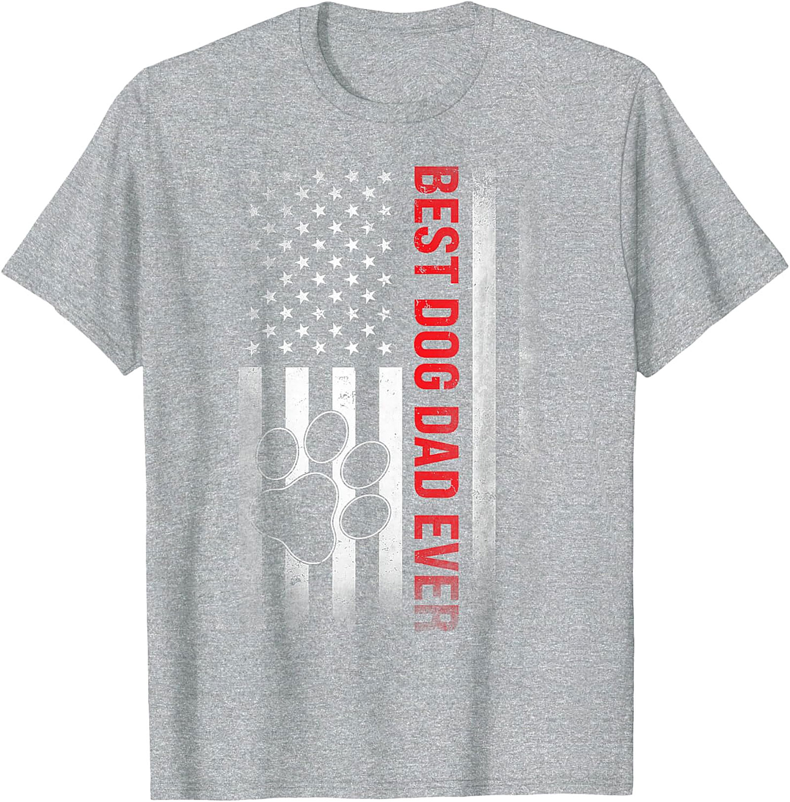  Best Dog Dad Ever T-Shirt | Patriotic American Flag Tee