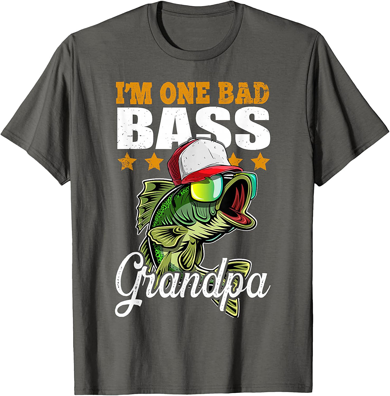 Funny Fishing Grandpa Shirt - One Bad Bass Tee | Gift Idea