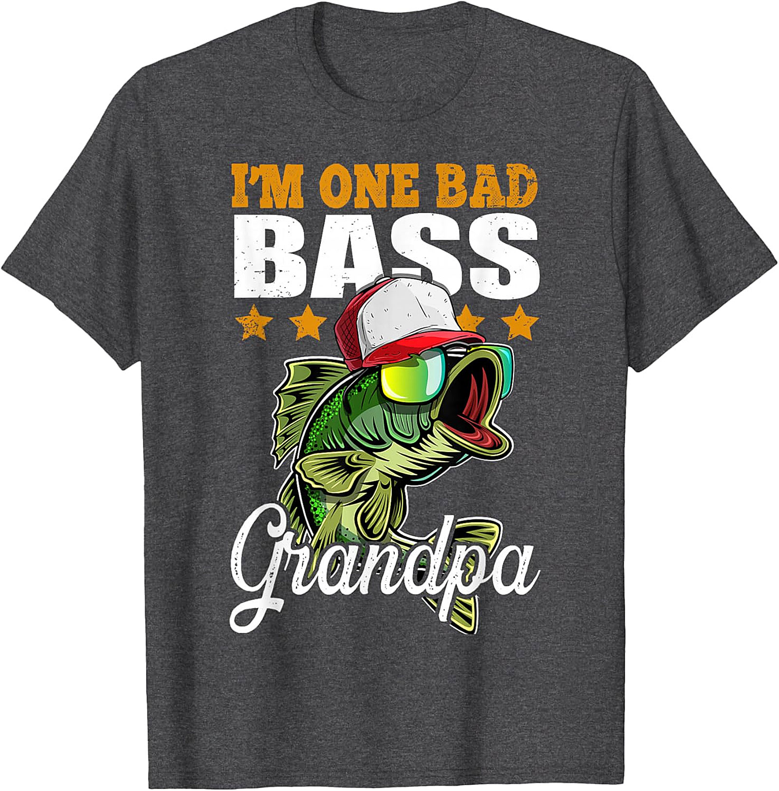 Funny Fishing Grandpa Shirt - One Bad Bass Tee | Gift Idea