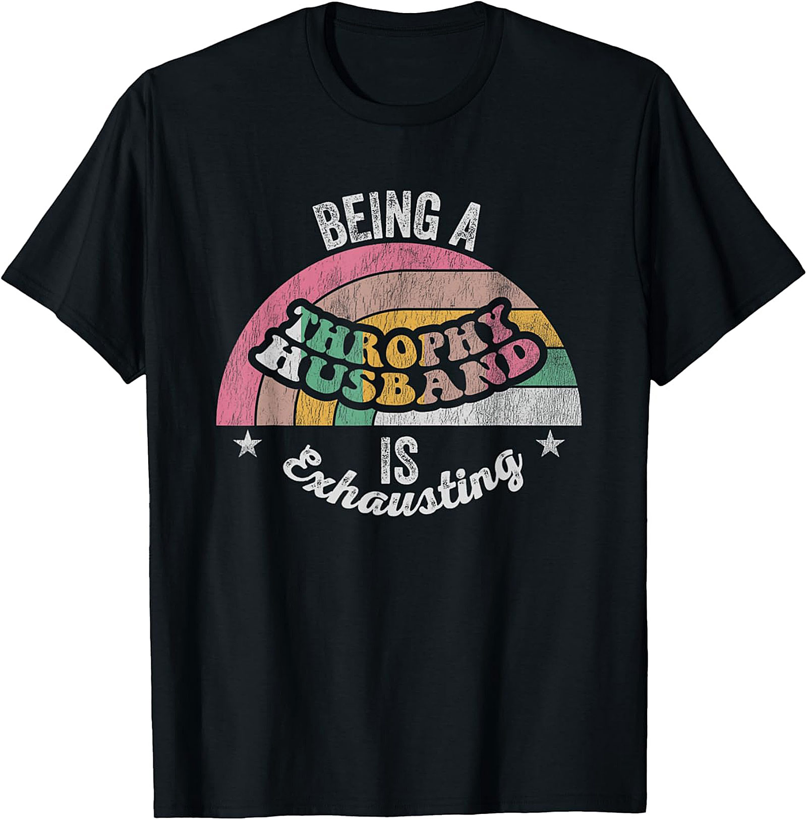 Funny Trophy Husband T-Shirt - Retro Vintage Graphic Tee