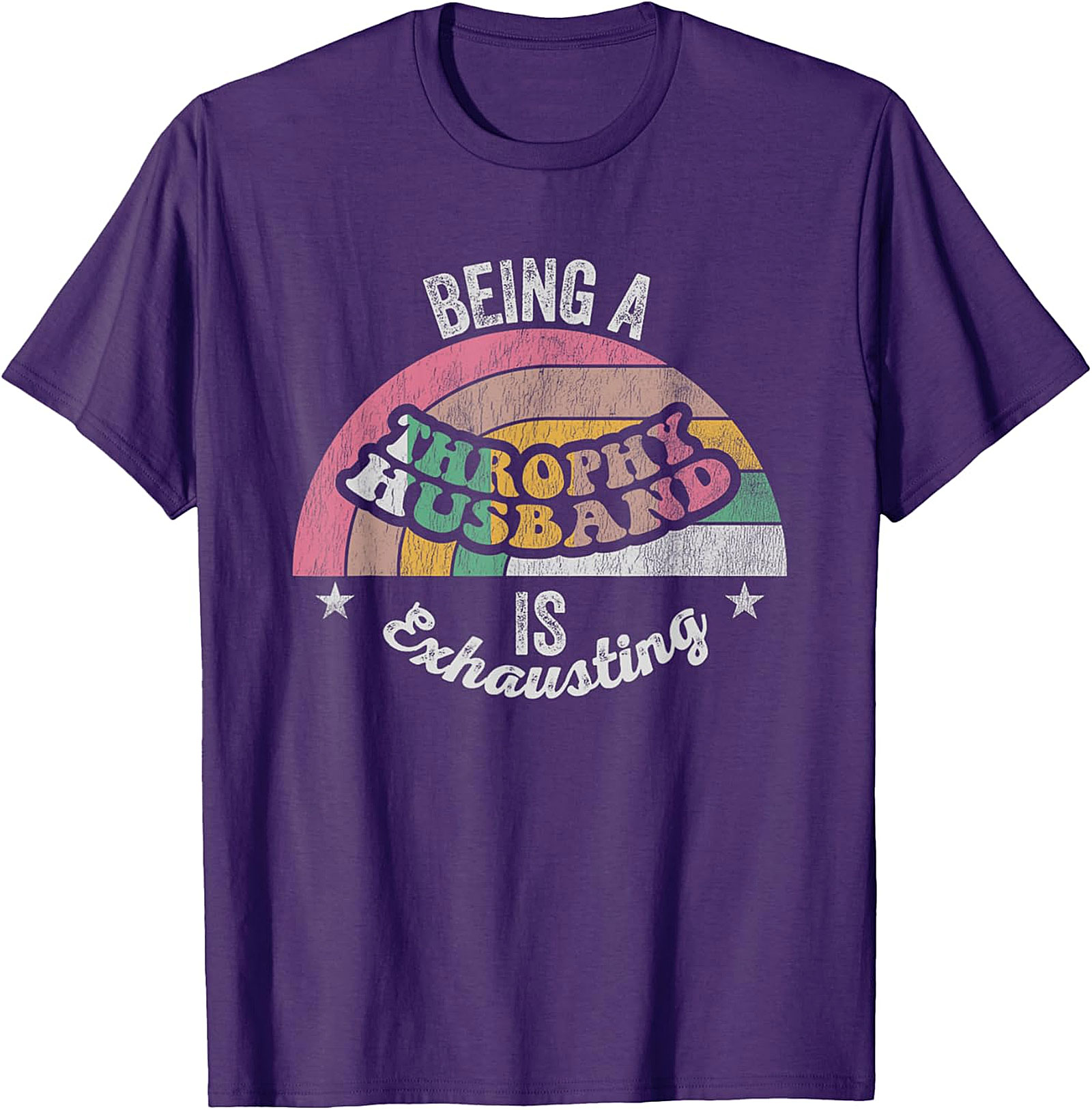 Funny Trophy Husband T-Shirt - Retro Vintage Graphic Tee