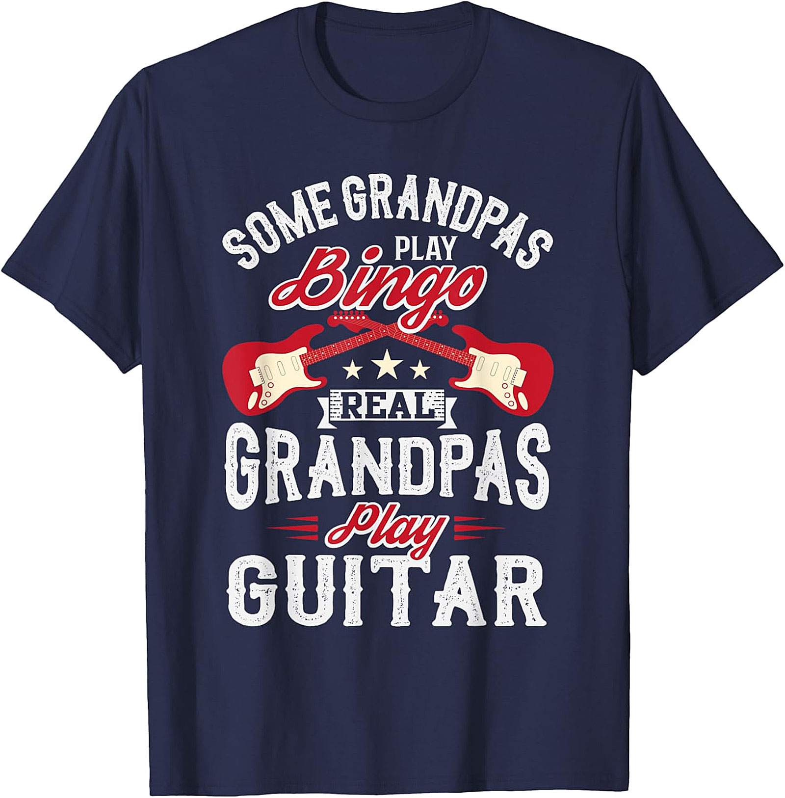 Real Grandpas Play Guitar Shirt | Funny Music Grandpa Tee