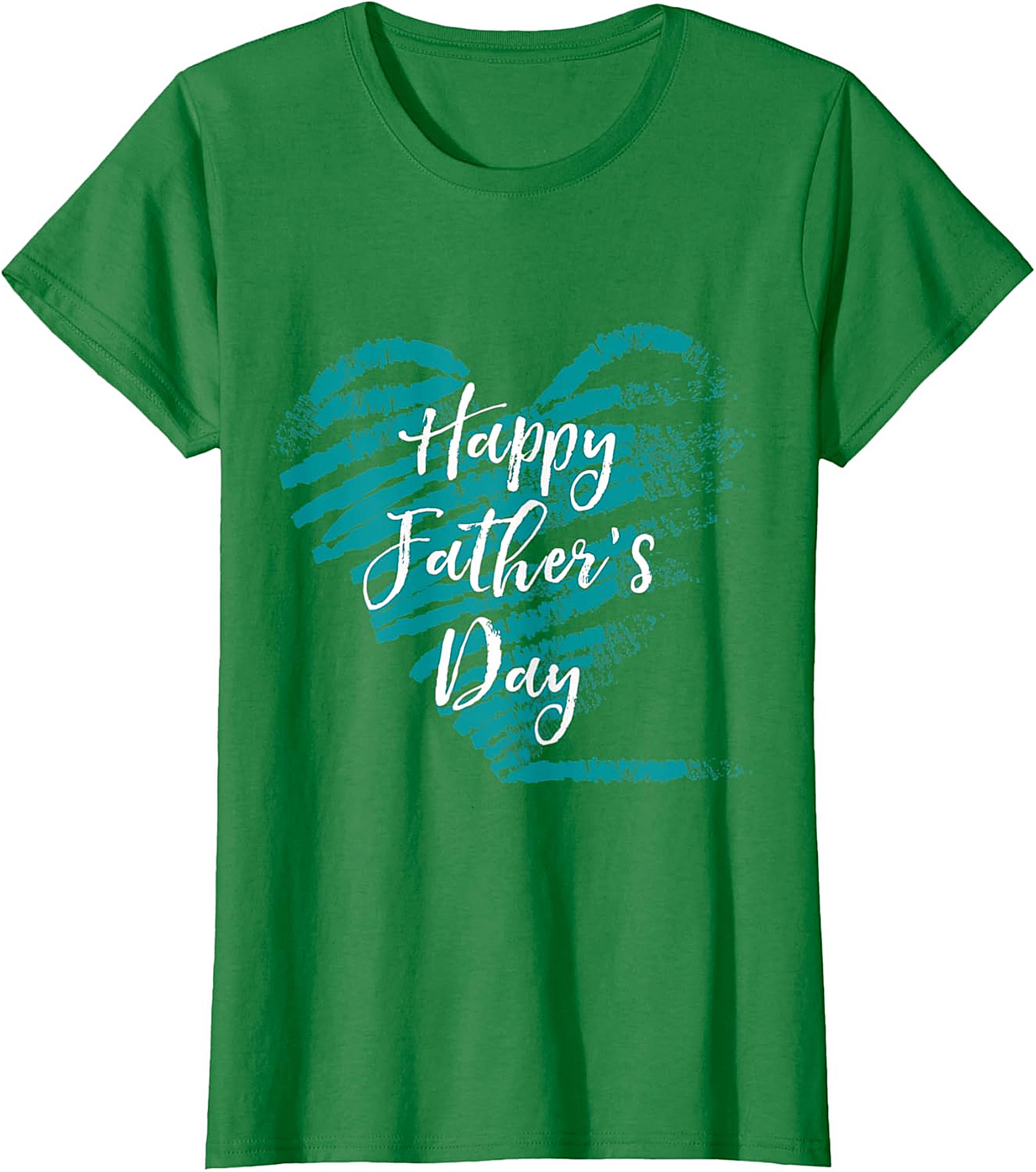 Happy Father's Day Teal Heart Graphic Tee | Soft Cotton