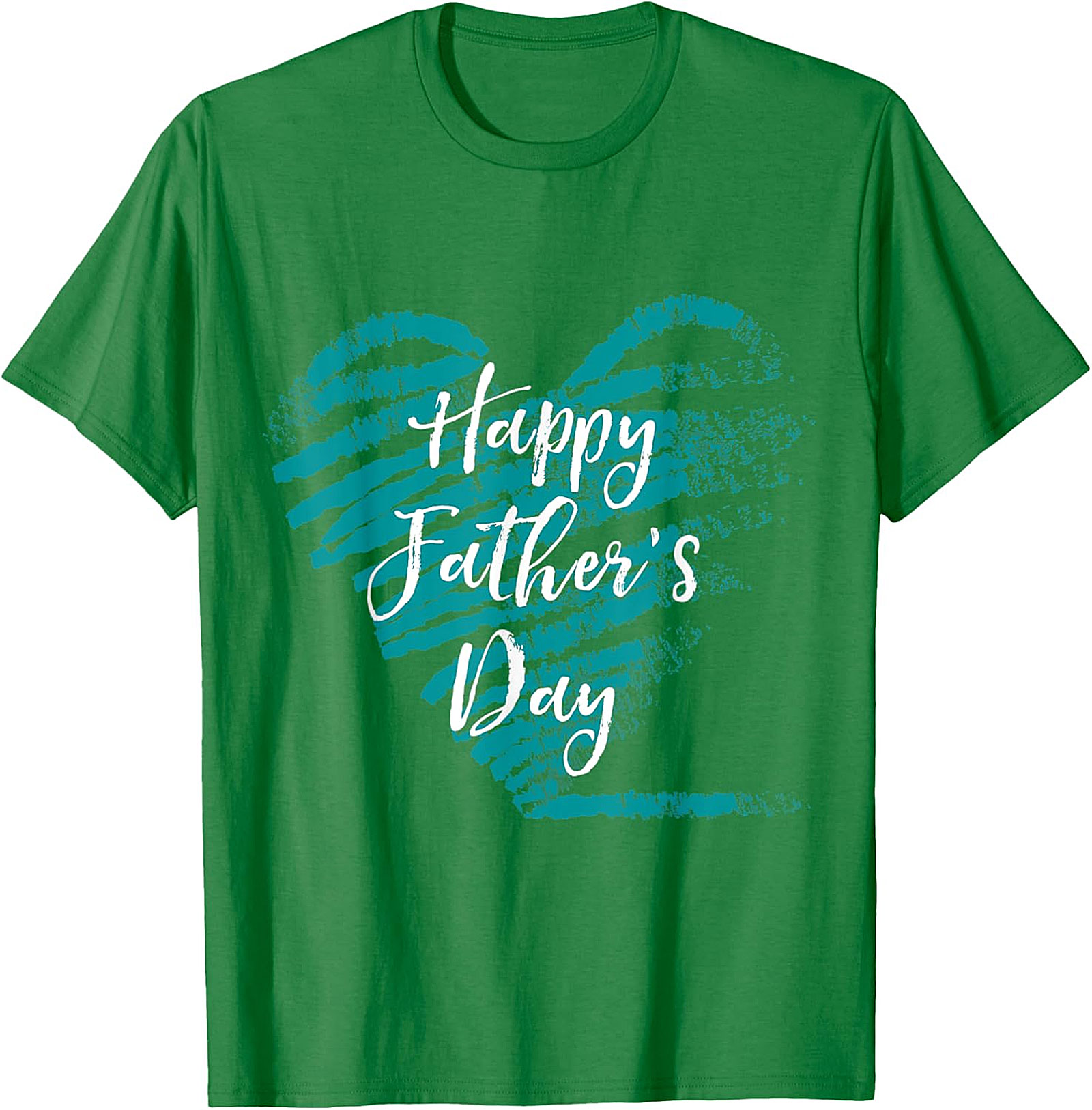 Happy Father's Day Teal Heart Graphic Tee | Soft Cotton