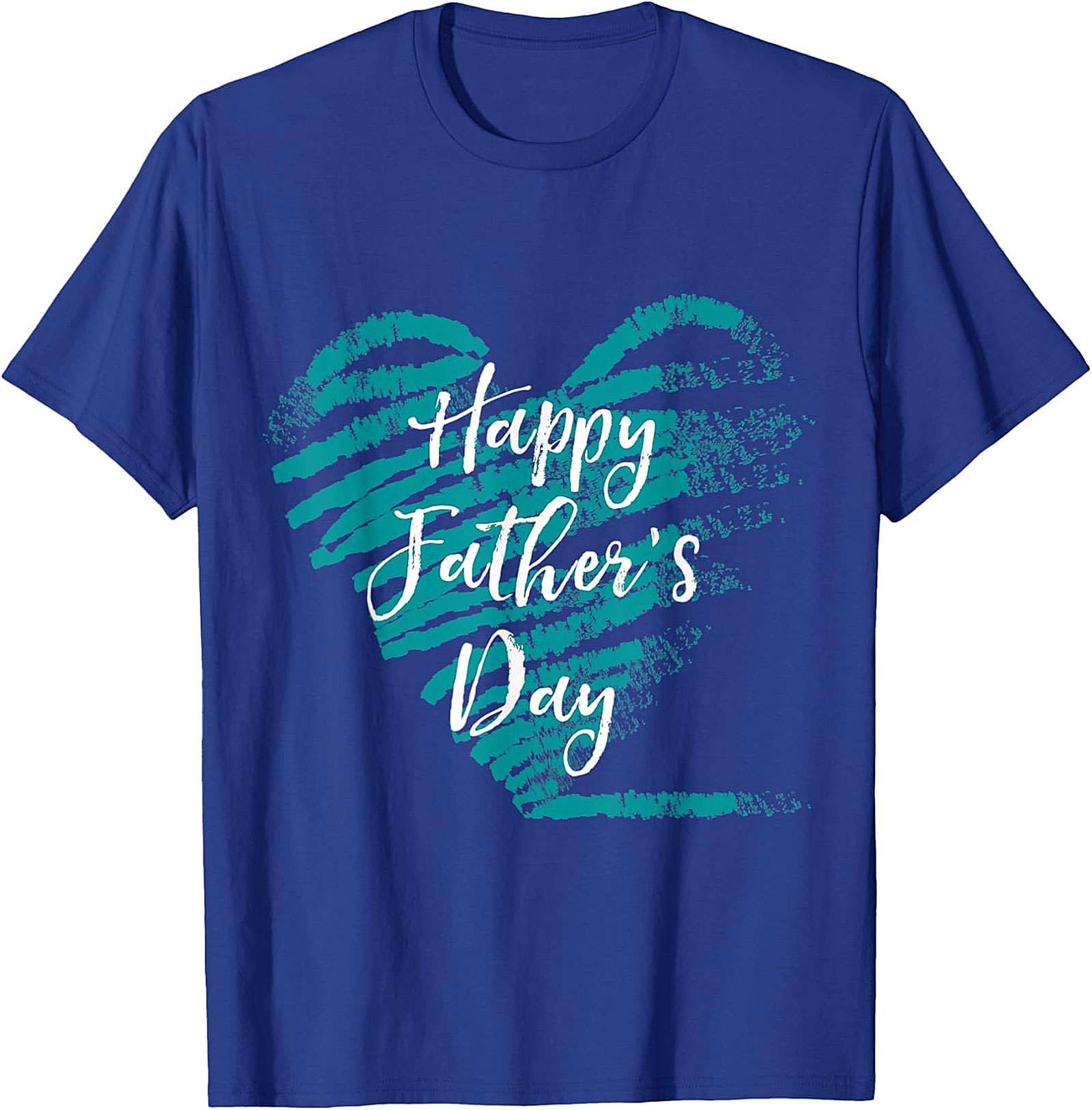 Happy Father's Day Teal Heart Graphic Tee | Soft Cotton