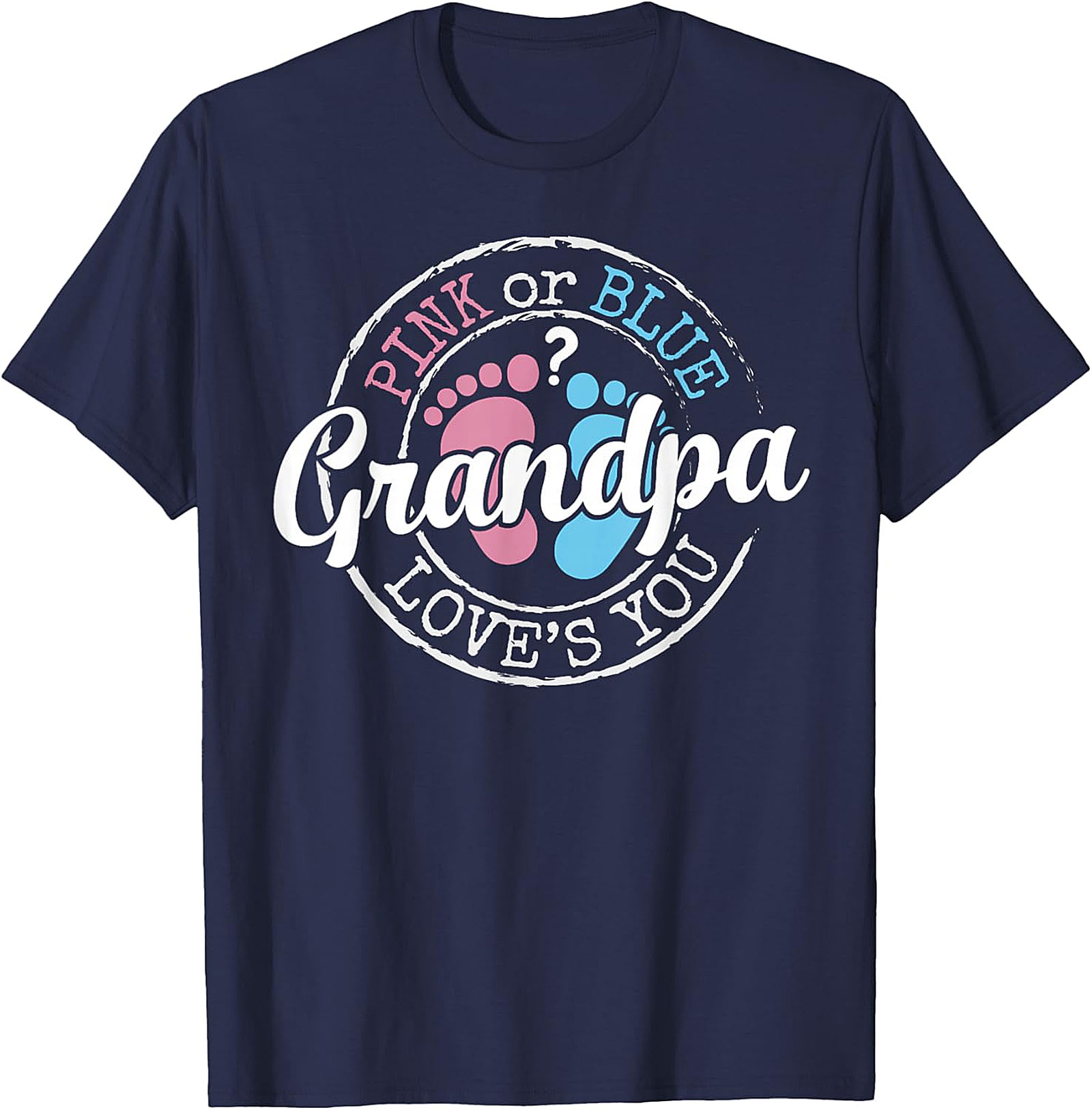 Gender Reveal Grandpa T-Shirt | Pink or Blue Tee