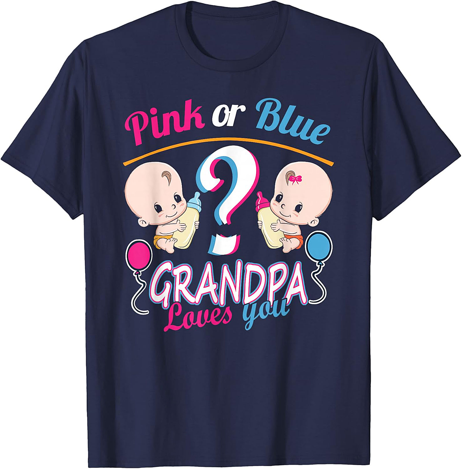 Grandpa Gender Reveal T-Shirt | Pink or Blue Tee