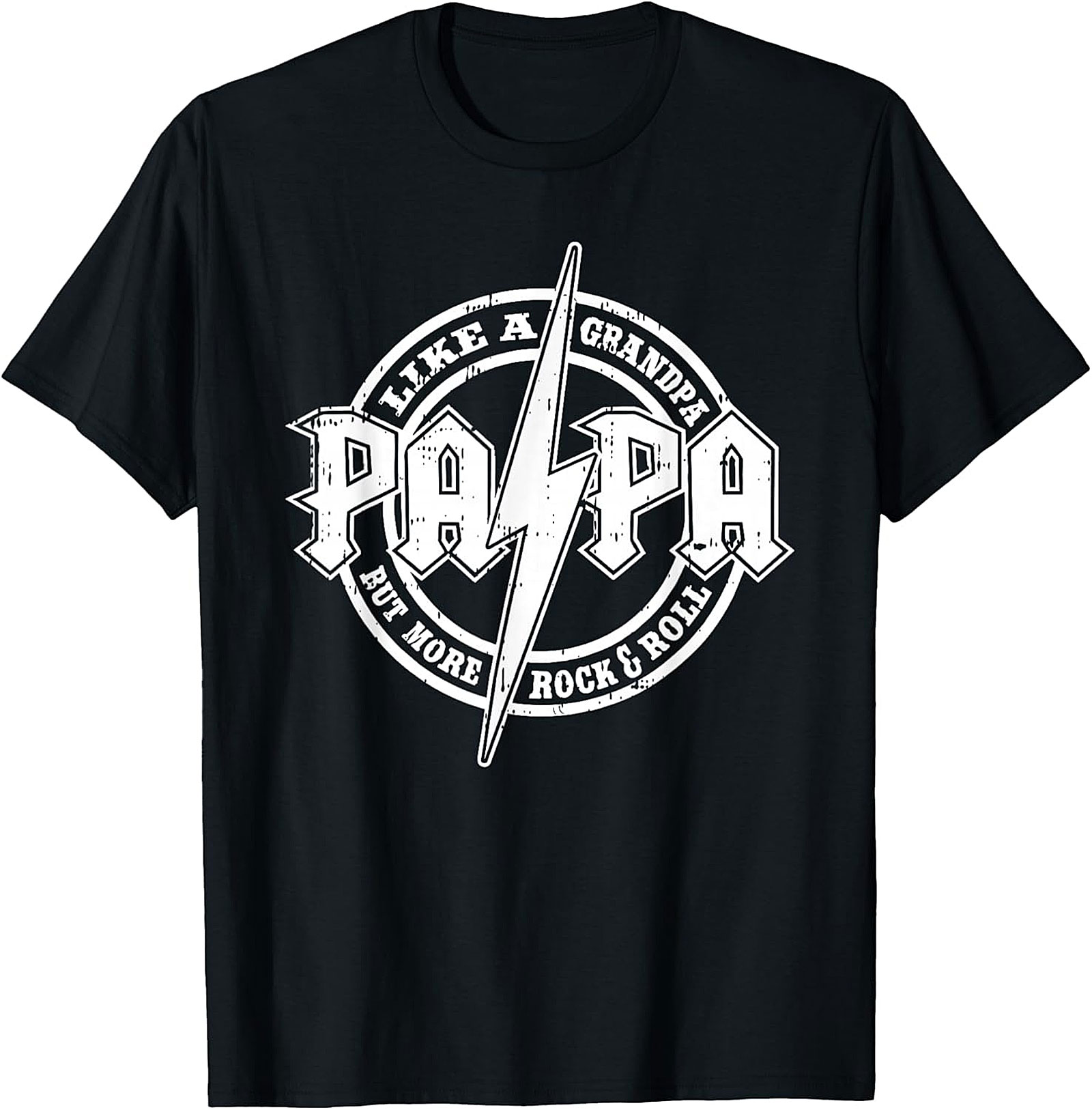 Rock and Roll Papa T-Shirt | Funny Papa Graphic Tee