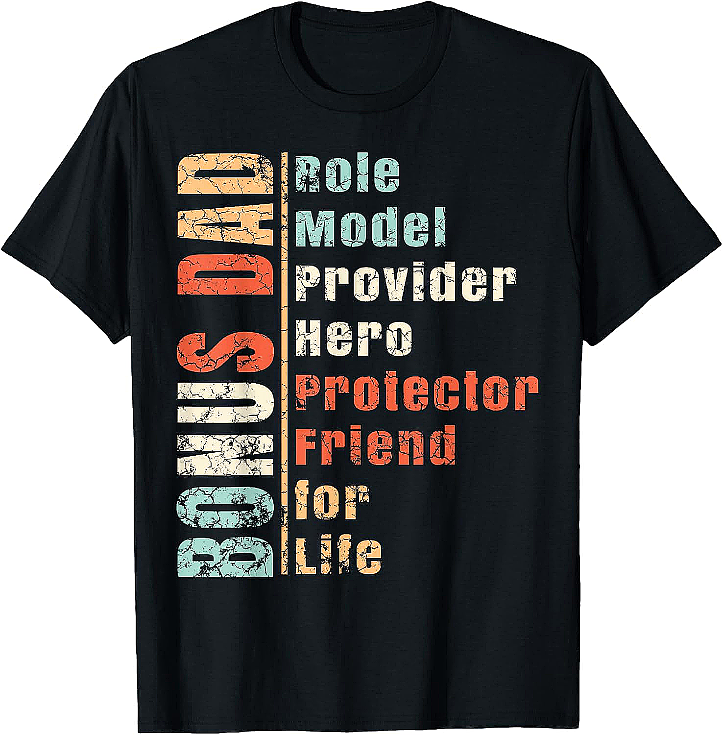 Retro Bonus Dad Graphic Tee Best Stepdad Gift Shirt