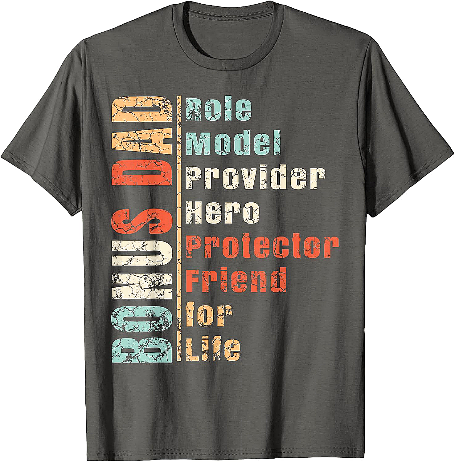 Retro Bonus Dad Graphic Tee Best Stepdad Gift Shirt
