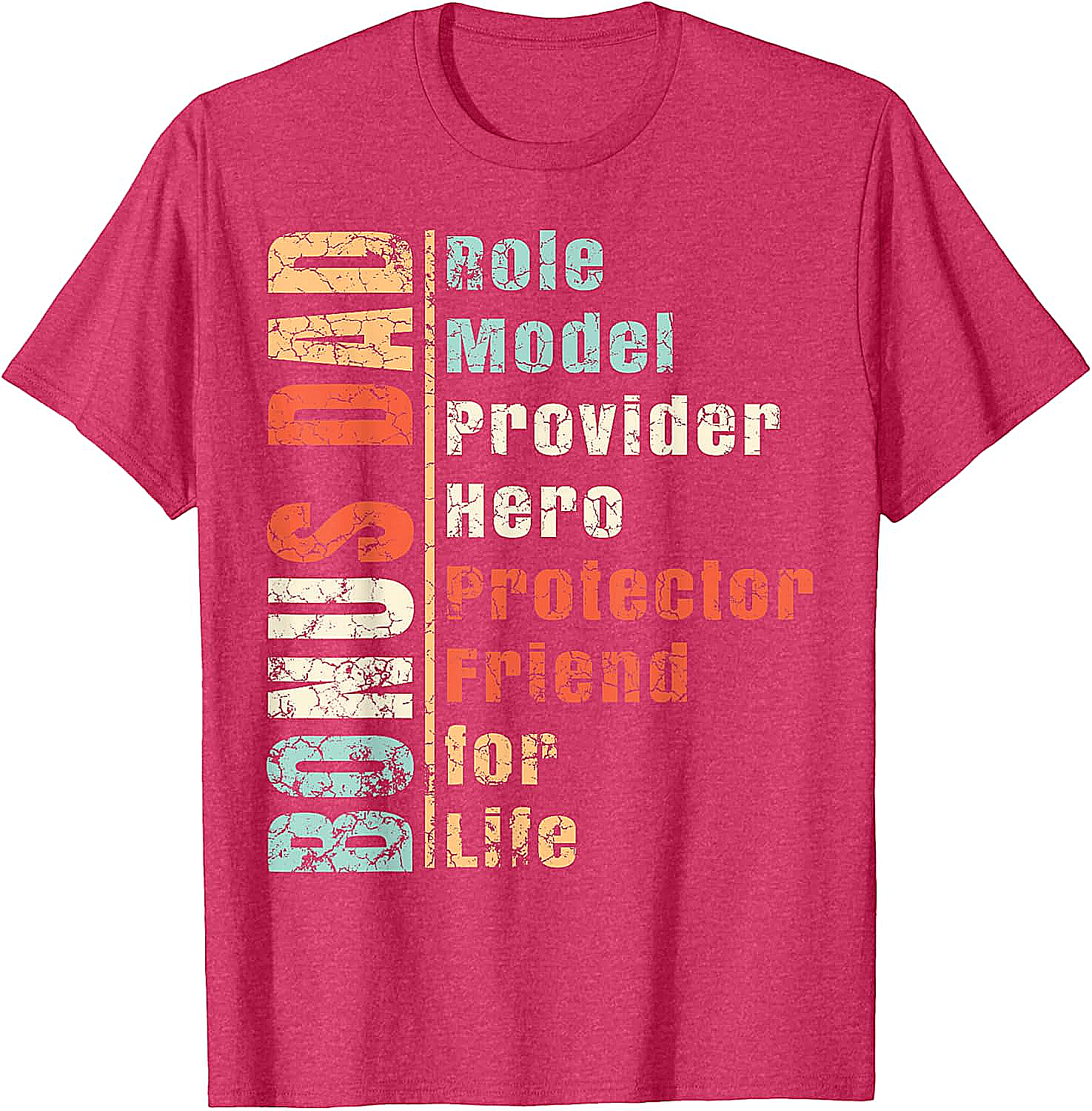 Retro Bonus Dad Graphic Tee Best Stepdad Gift Shirt