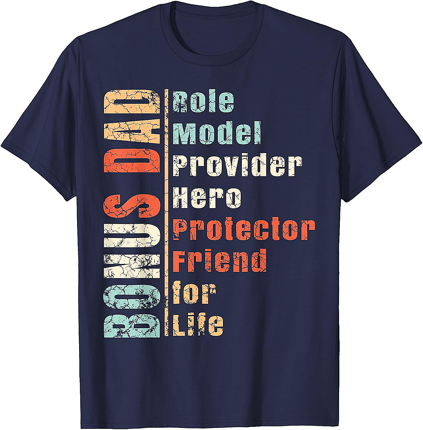 Retro Bonus Dad Graphic Tee Best Stepdad Gift Shirt