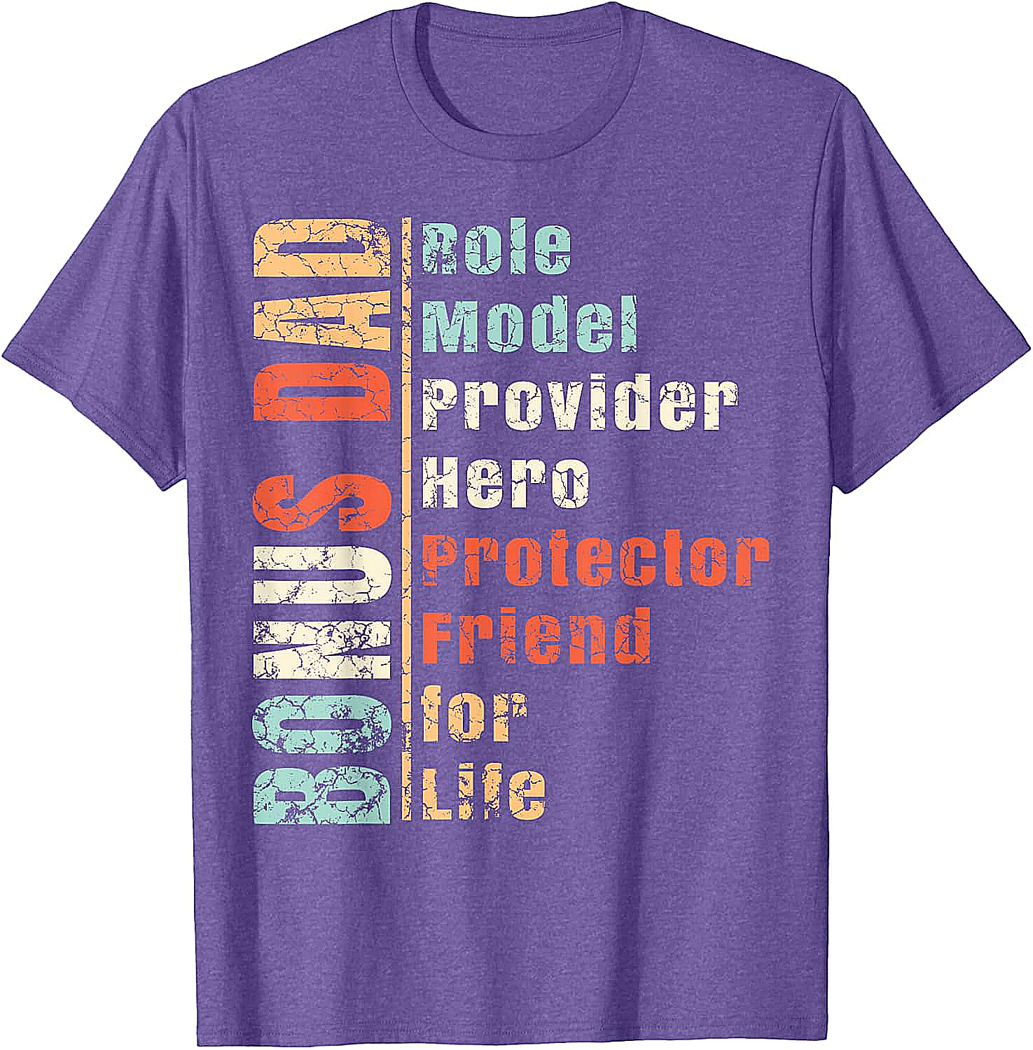 Retro Bonus Dad Graphic Tee Best Stepdad Gift Shirt