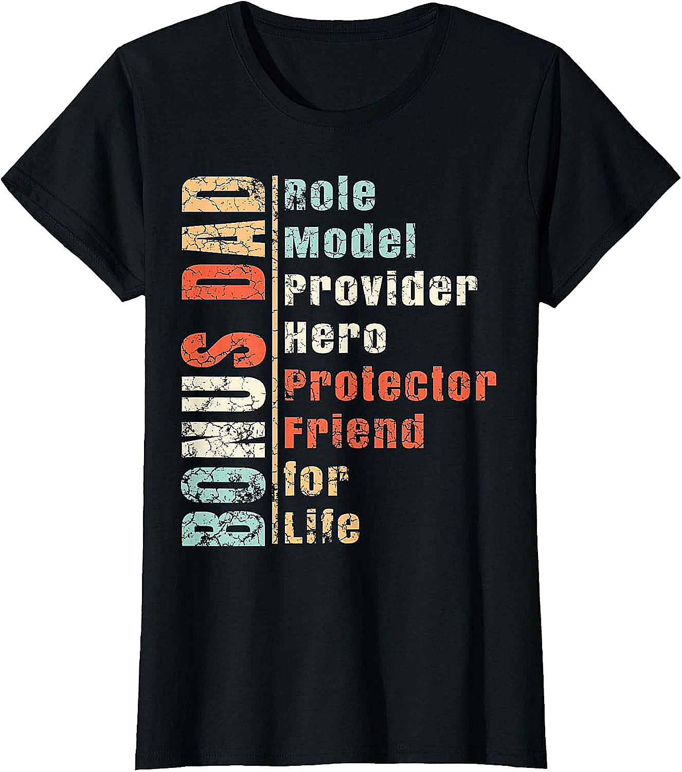Retro Bonus Dad Graphic Tee Best Stepdad Gift Shirt
