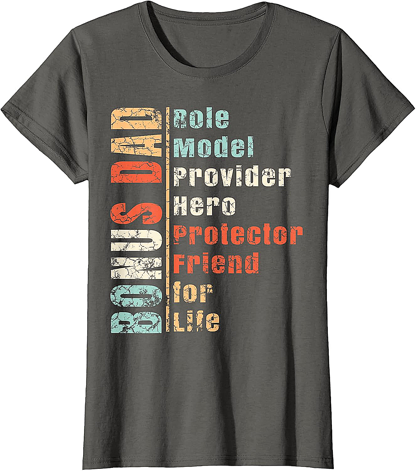 Retro Bonus Dad Graphic Tee Best Stepdad Gift Shirt