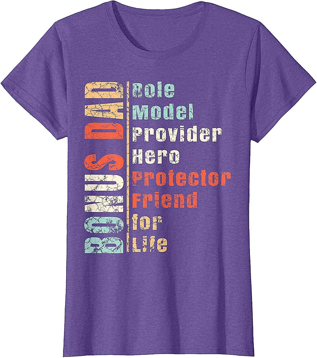 Retro Bonus Dad Graphic Tee Best Stepdad Gift Shirt