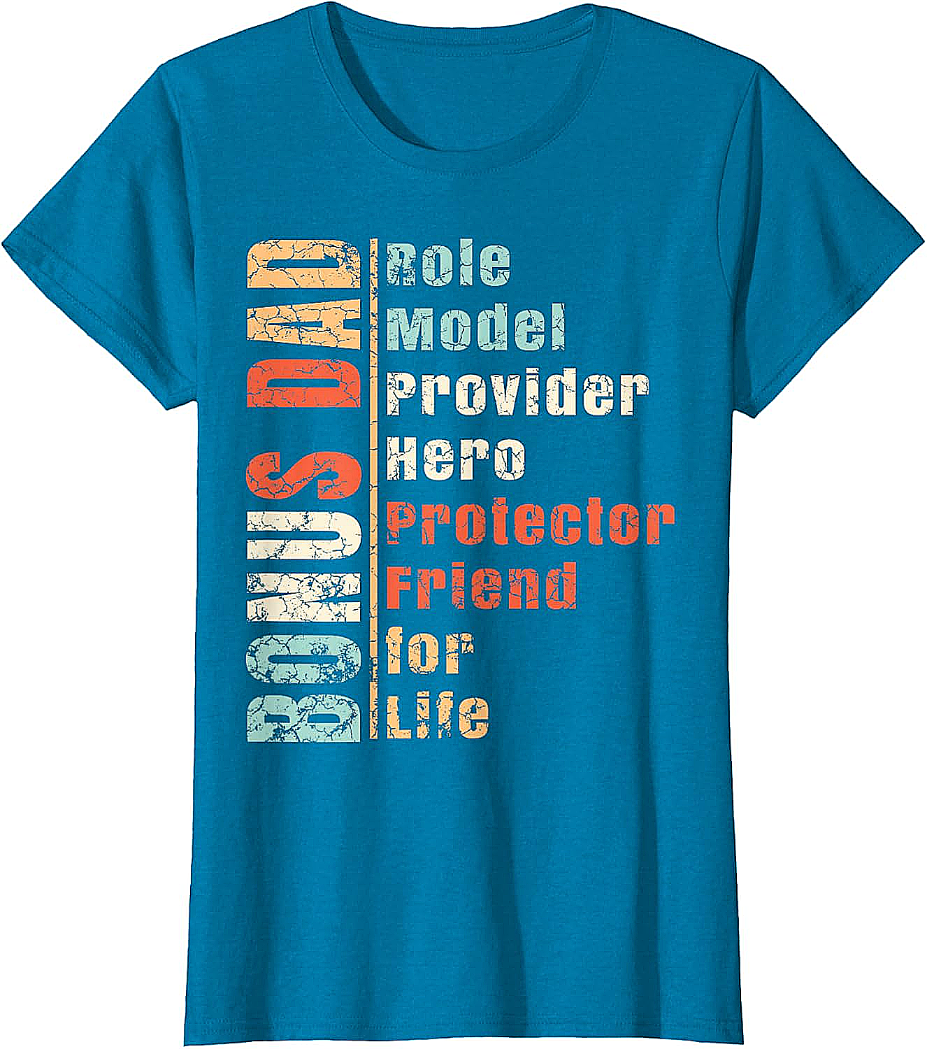 Retro Bonus Dad Graphic Tee Best Stepdad Gift Shirt