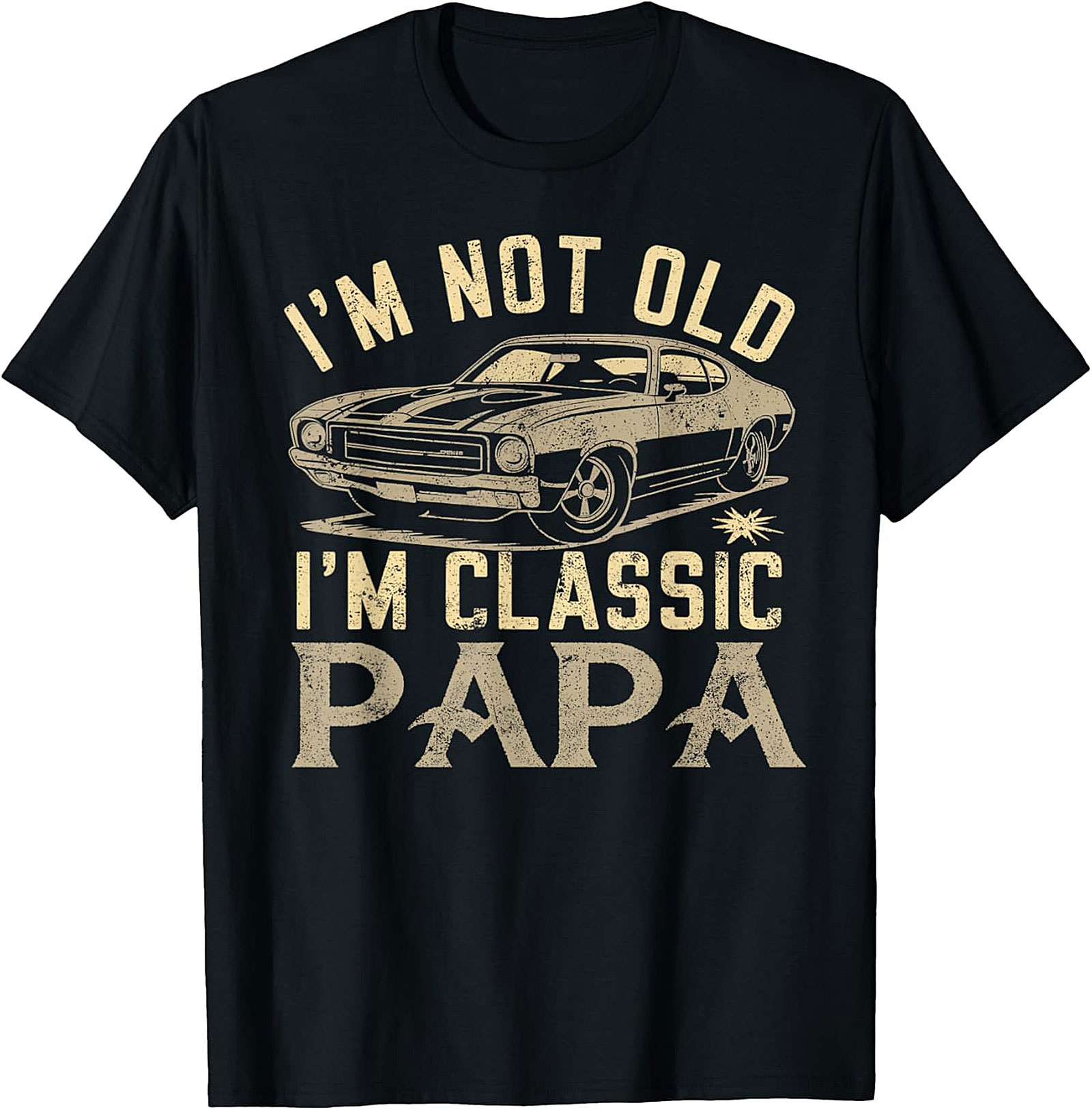 Classic Papa T-Shirt | Vintage Muscle Car Funny Tee