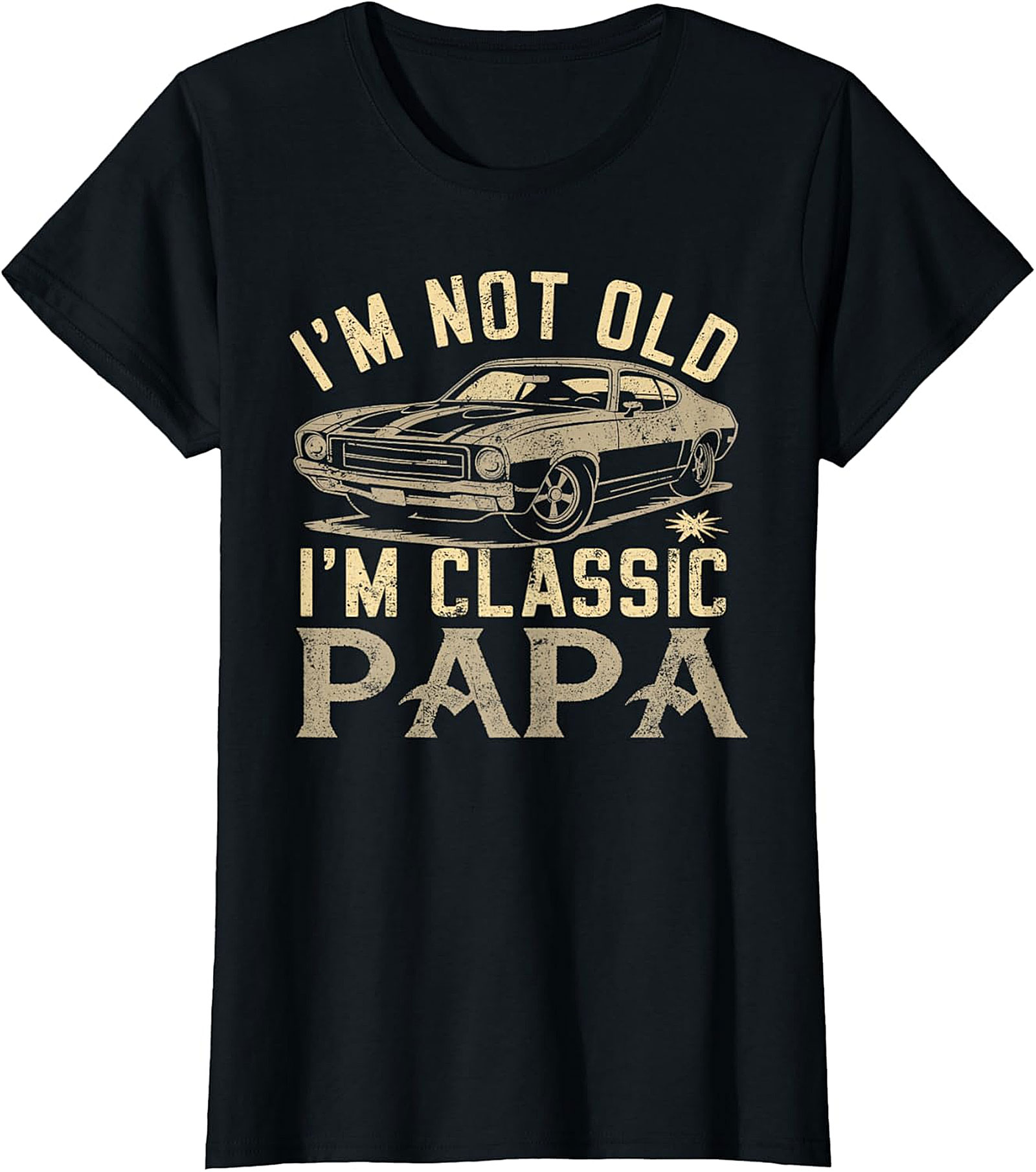 Classic Papa T-Shirt | Vintage Muscle Car Funny Tee