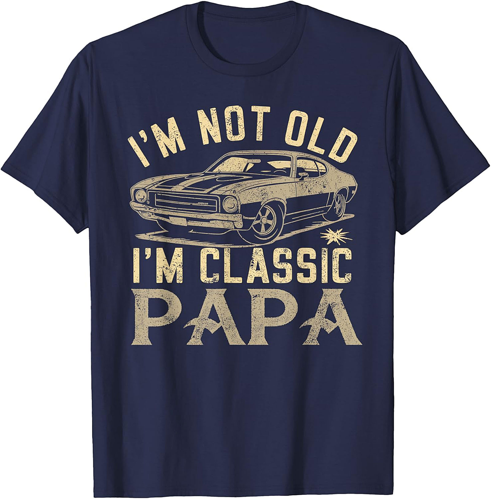Classic Papa T-Shirt | Vintage Muscle Car Funny Tee