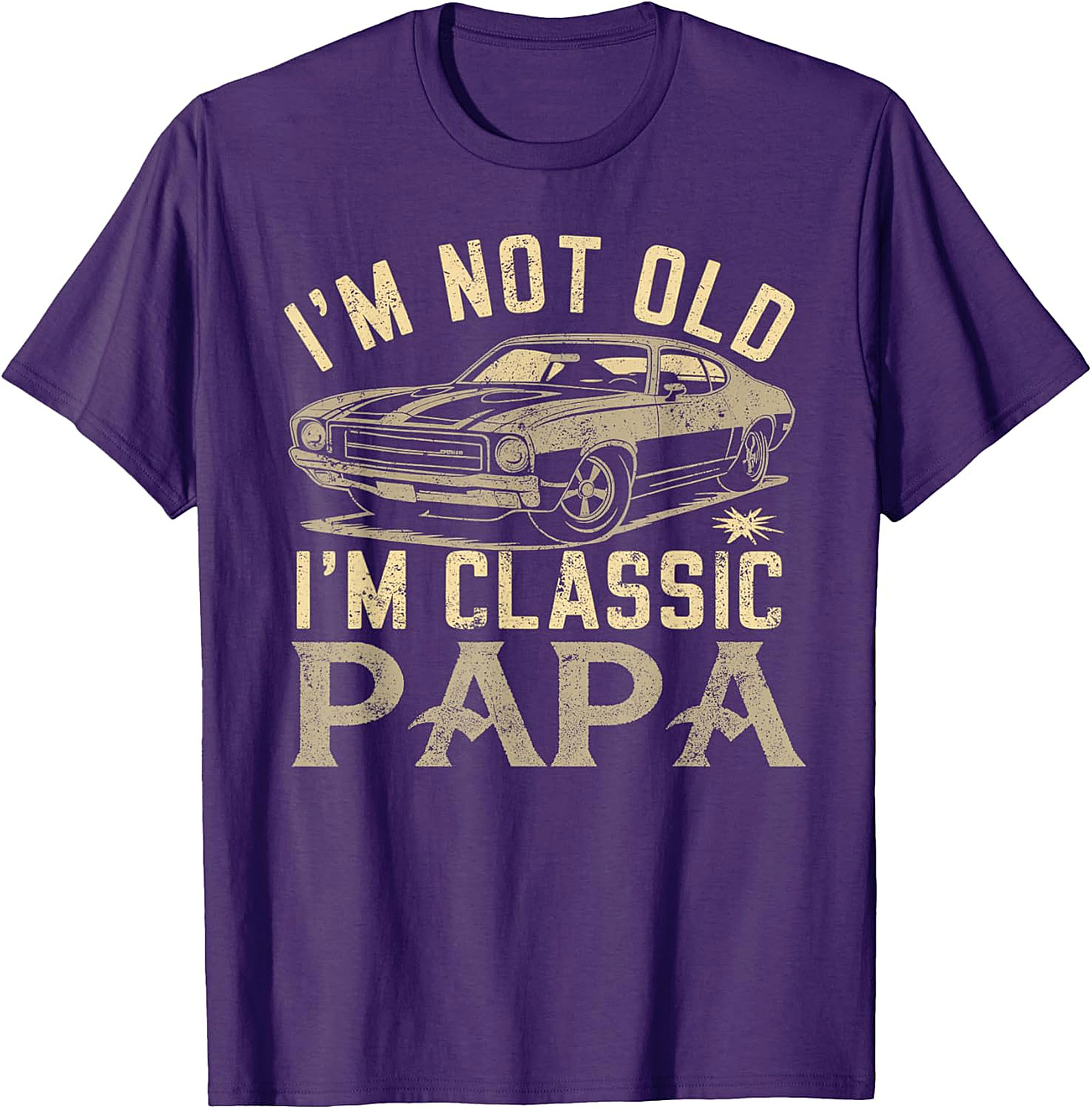 Classic Papa T-Shirt | Vintage Muscle Car Funny Tee