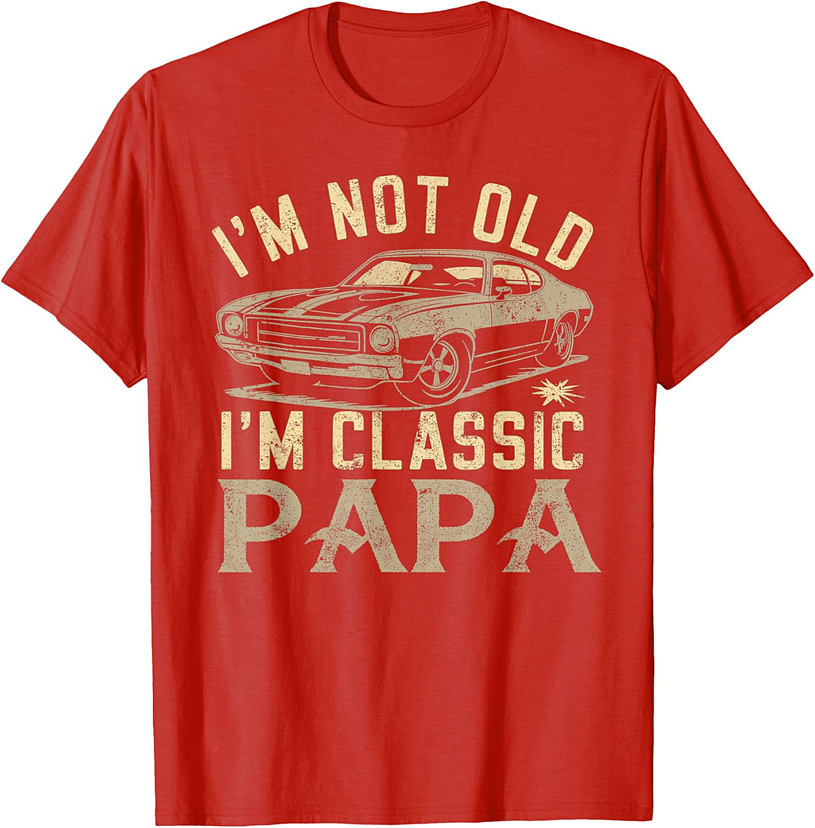 Classic Papa T-Shirt | Vintage Muscle Car Funny Tee