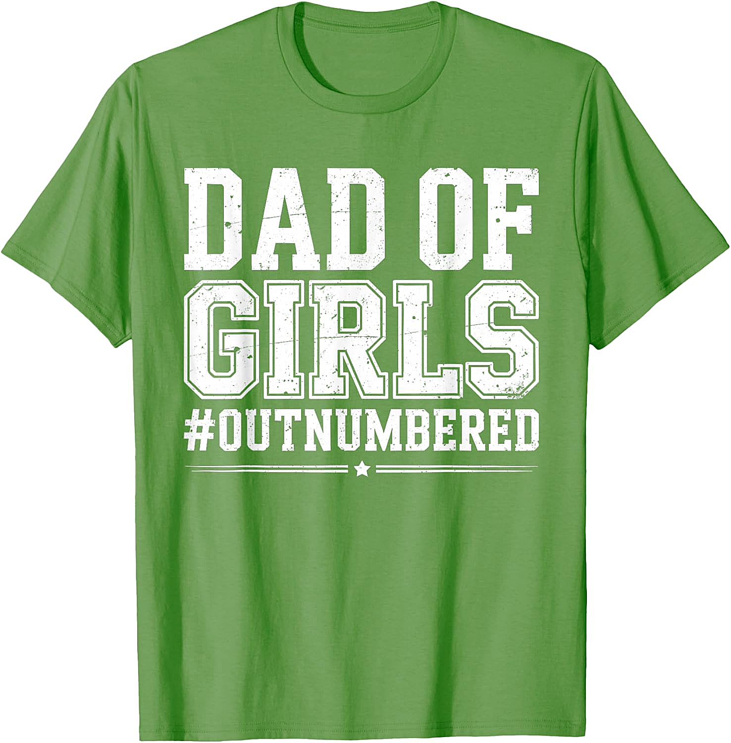 Dad of Girls Outnumbered T-Shirt Funny Girl Dad Tee