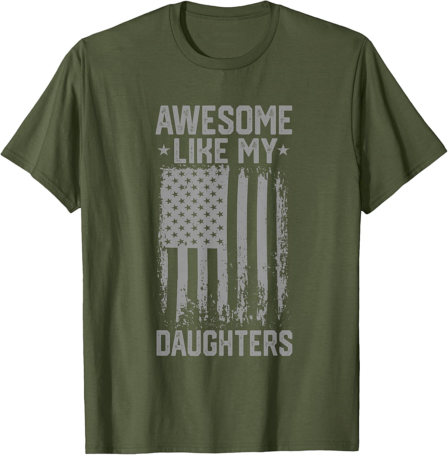 Awesome Like My Daughters T-Shirt Patriotic Dad Tee