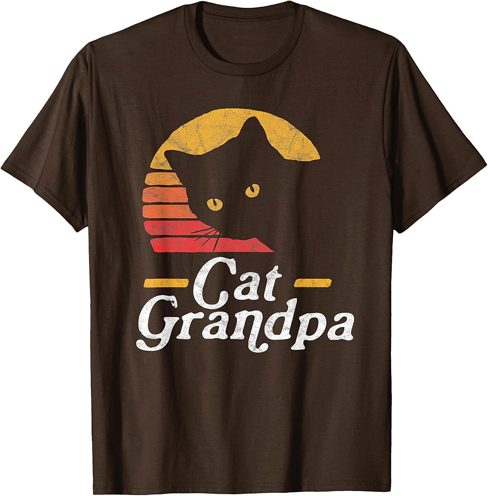  Retro Cat Grandpa Shirt | Funny Black Cat Graphic Tee