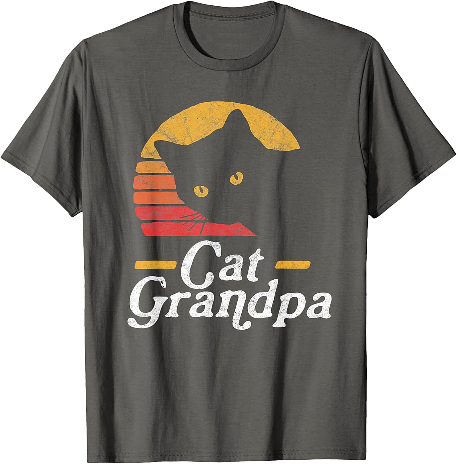  Retro Cat Grandpa Shirt | Funny Black Cat Graphic Tee