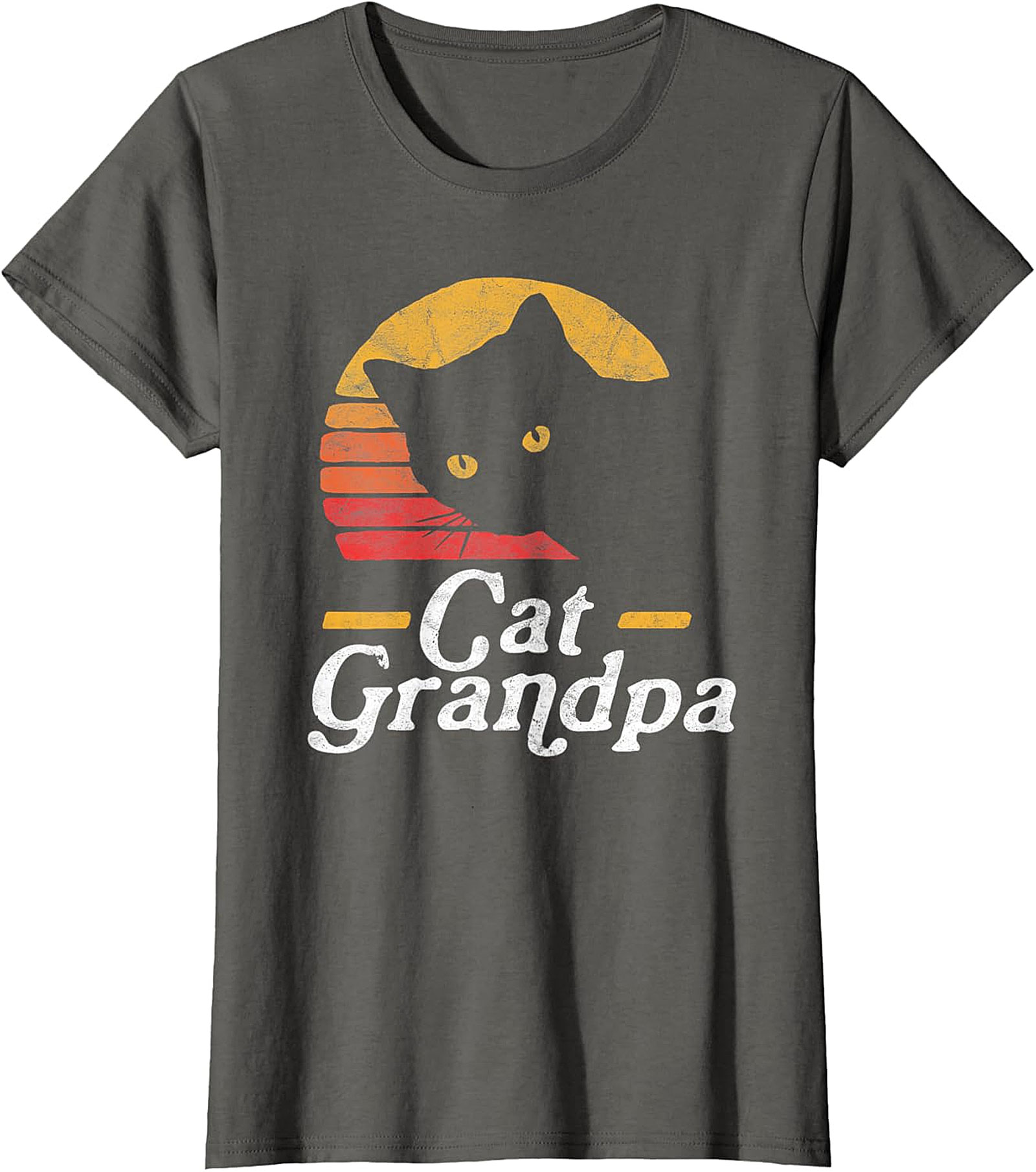  Retro Cat Grandpa Shirt | Funny Black Cat Graphic Tee