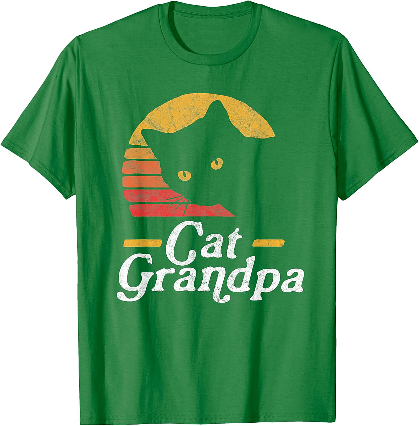  Retro Cat Grandpa Shirt | Funny Black Cat Graphic Tee
