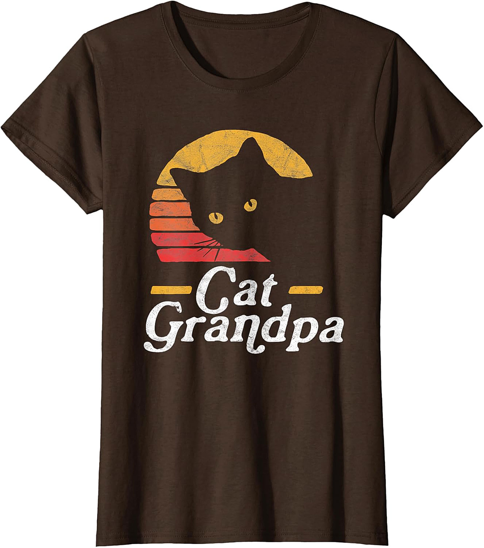  Retro Cat Grandpa Shirt | Funny Black Cat Graphic Tee