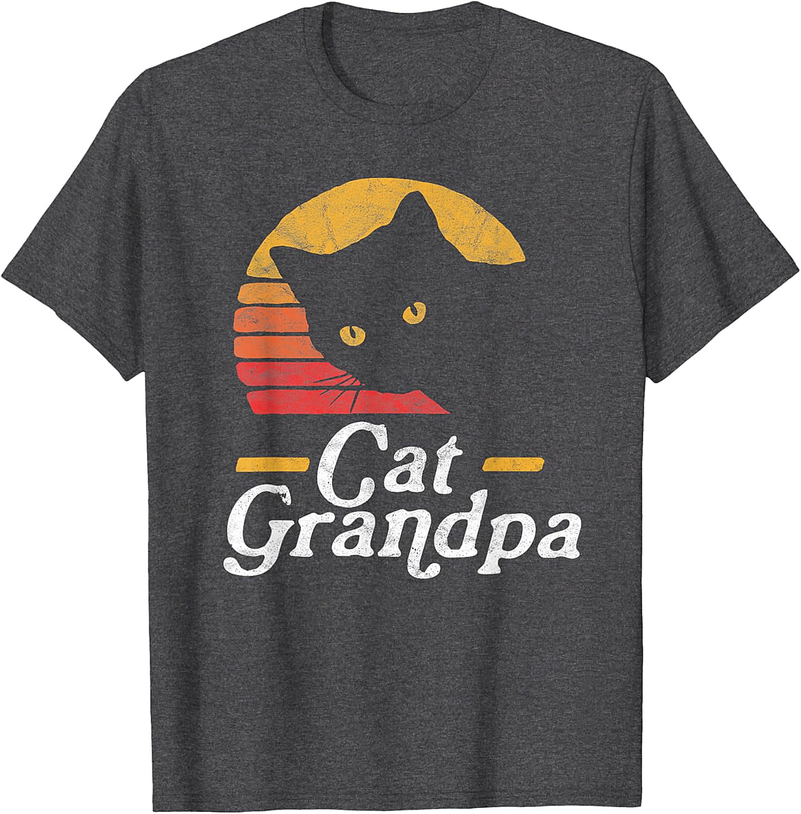  Retro Cat Grandpa Shirt | Funny Black Cat Graphic Tee