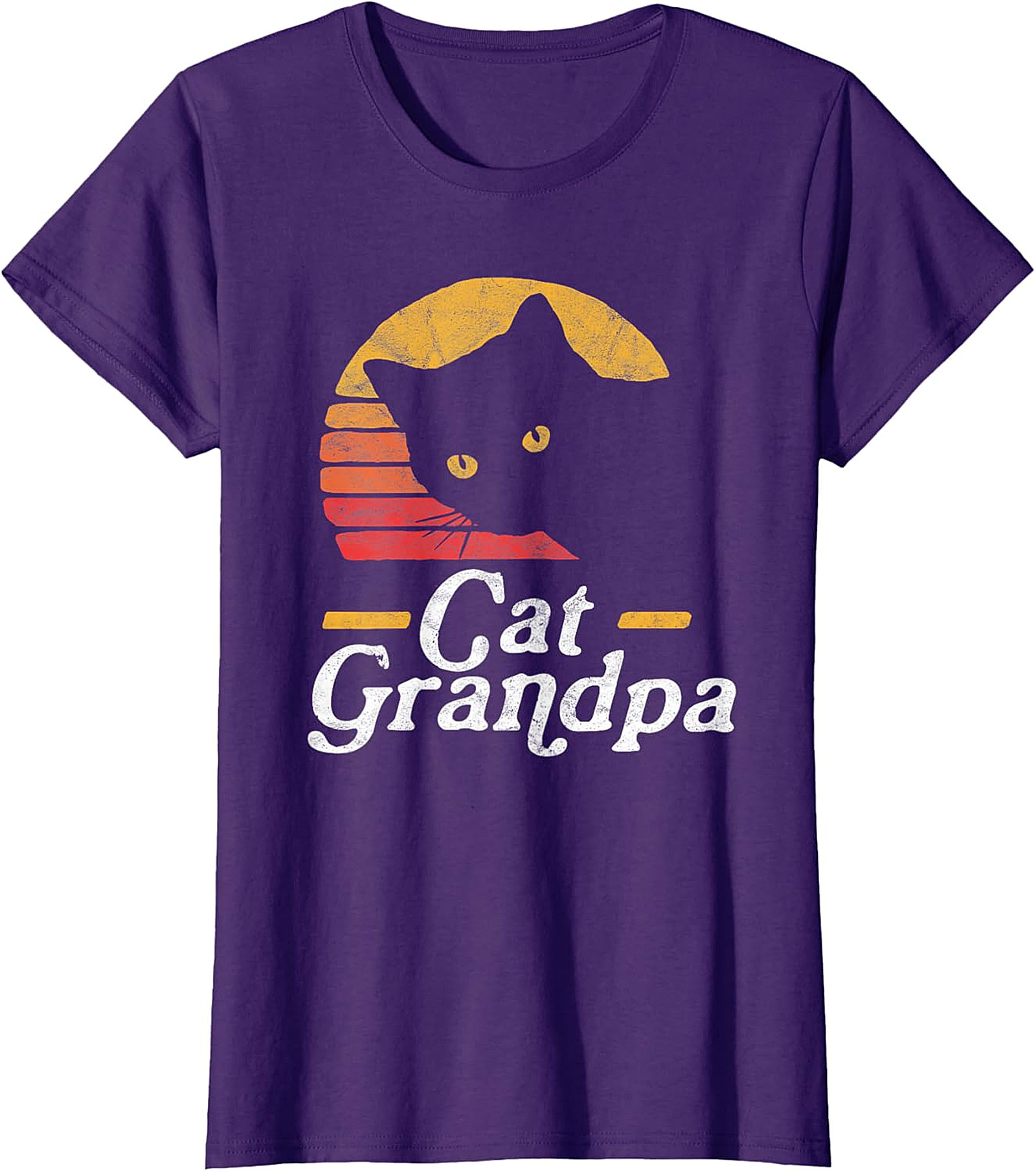  Retro Cat Grandpa Shirt | Funny Black Cat Graphic Tee