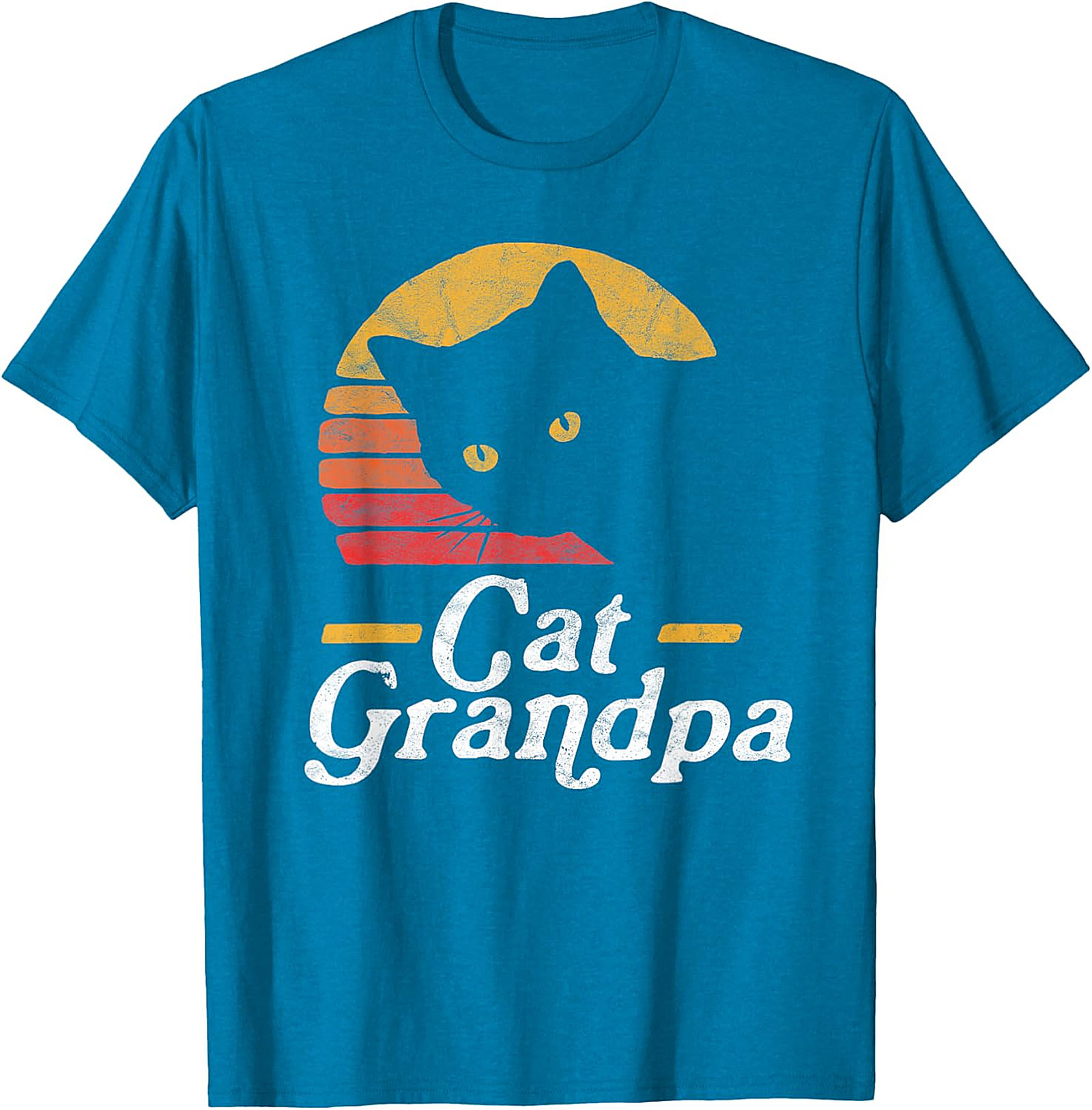  Retro Cat Grandpa Shirt | Funny Black Cat Graphic Tee