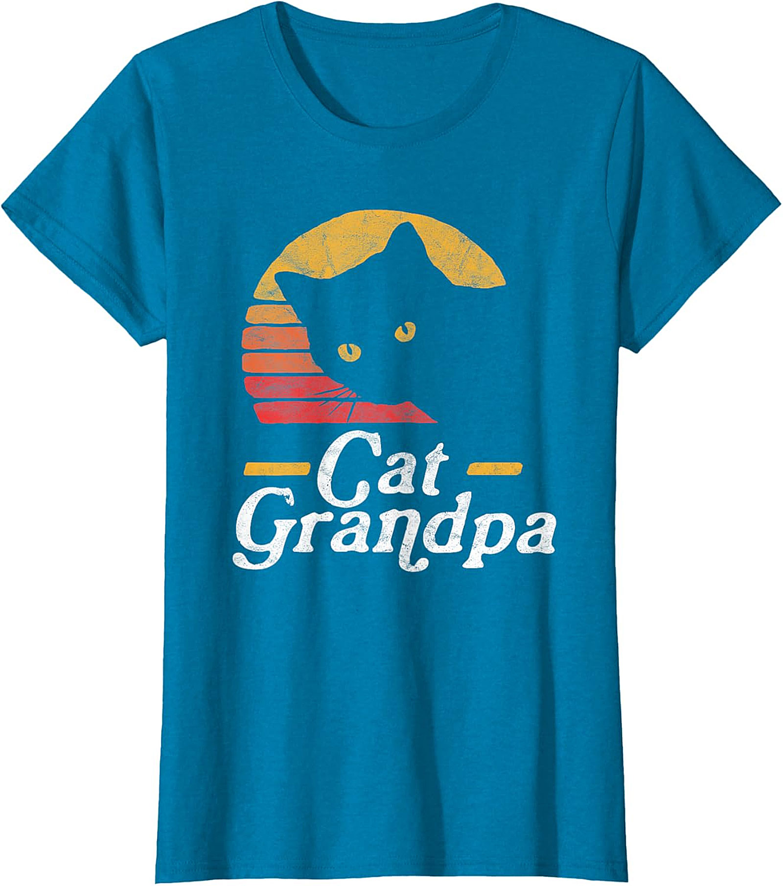  Retro Cat Grandpa Shirt | Funny Black Cat Graphic Tee