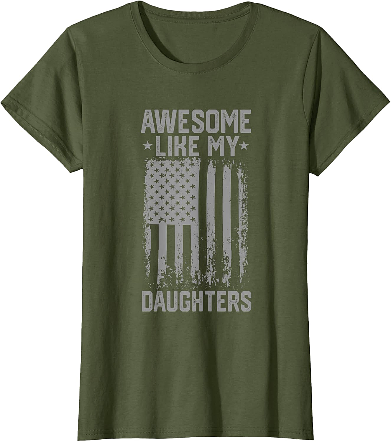 Awesome Like My Daughters T-Shirt Patriotic Dad Tee