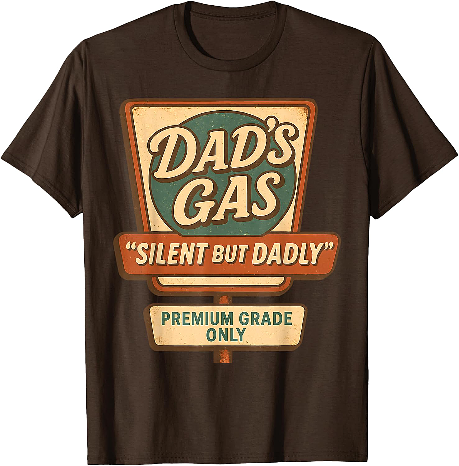 Dad's Gas "Silent But Dadly" Graphic Tee Funny Dad Gift