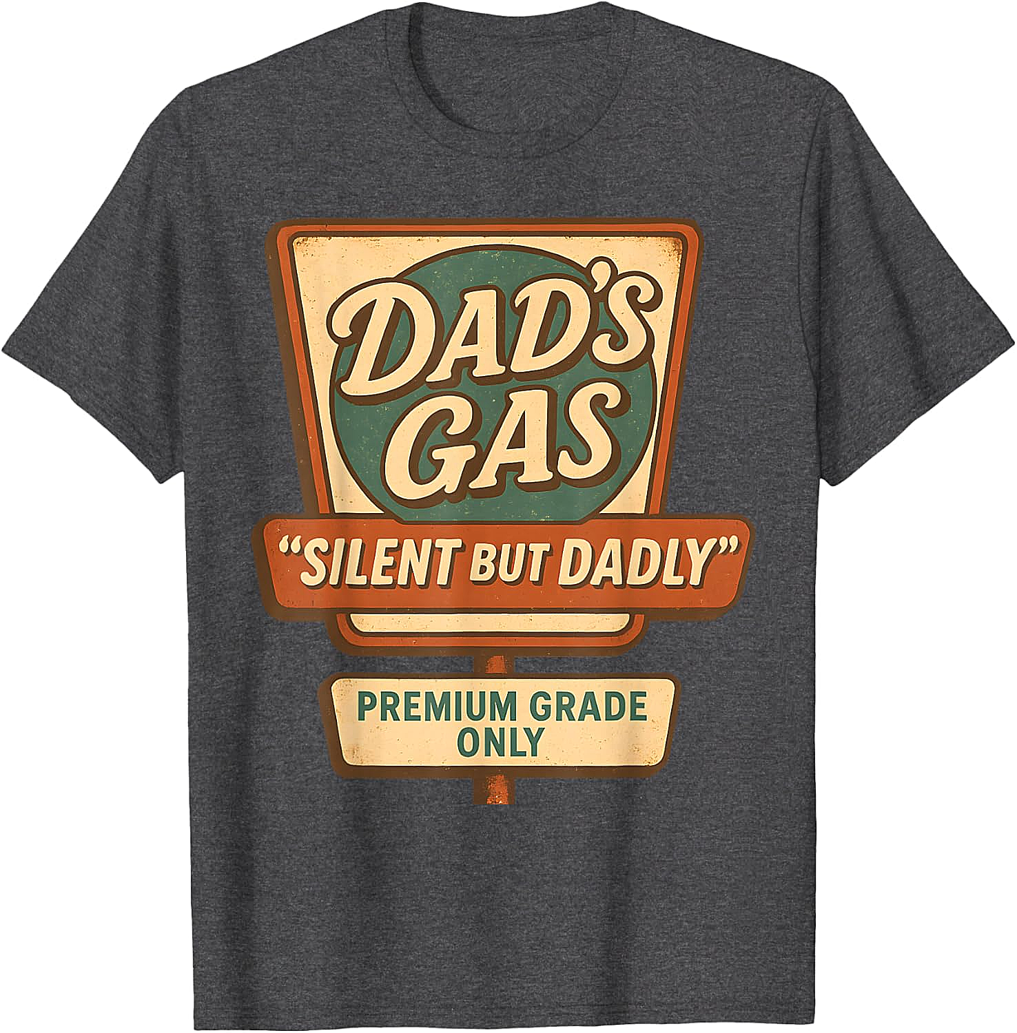 Dad's Gas "Silent But Dadly" Graphic Tee Funny Dad Gift
