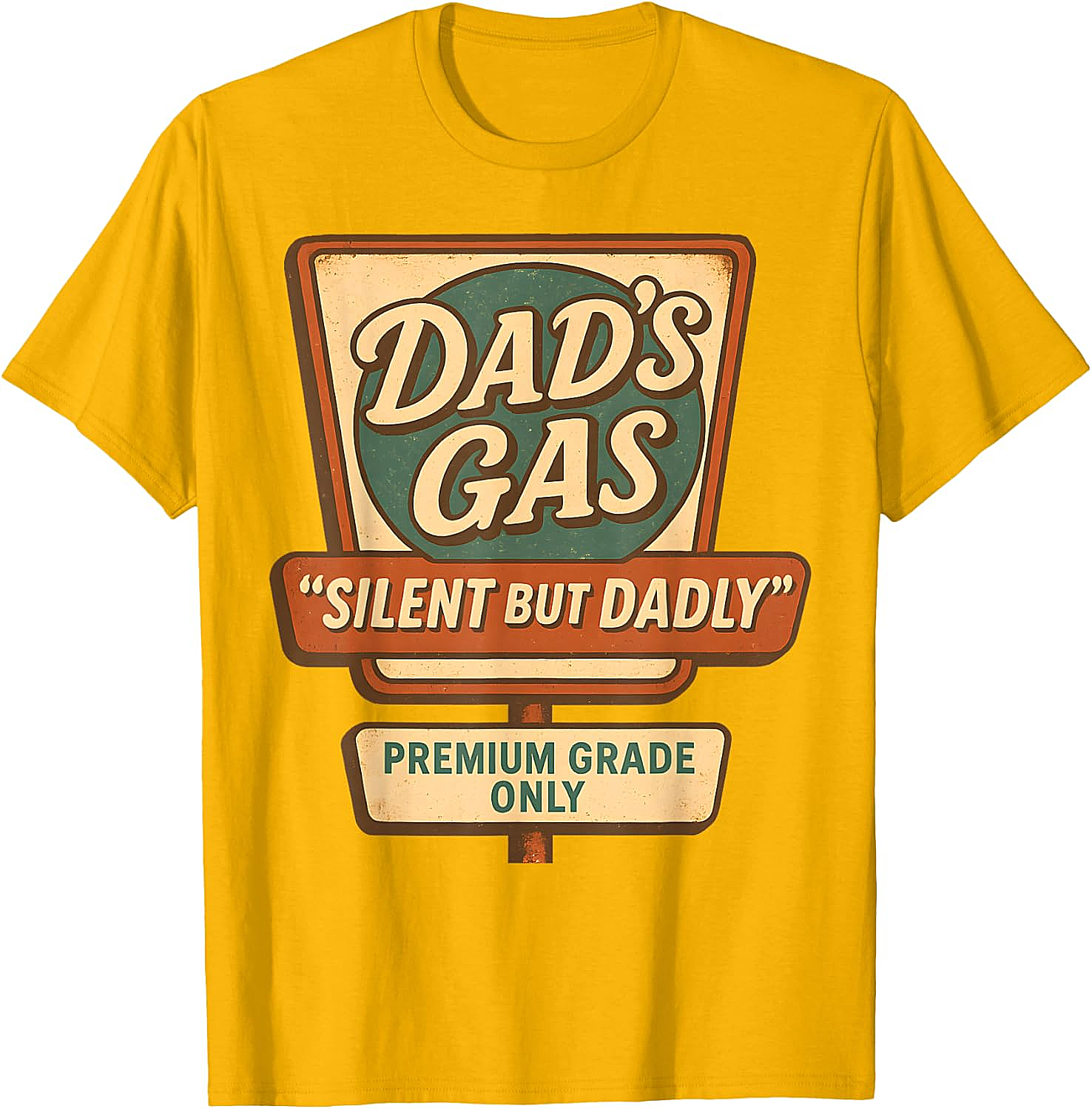 Dad's Gas "Silent But Dadly" Graphic Tee Funny Dad Gift