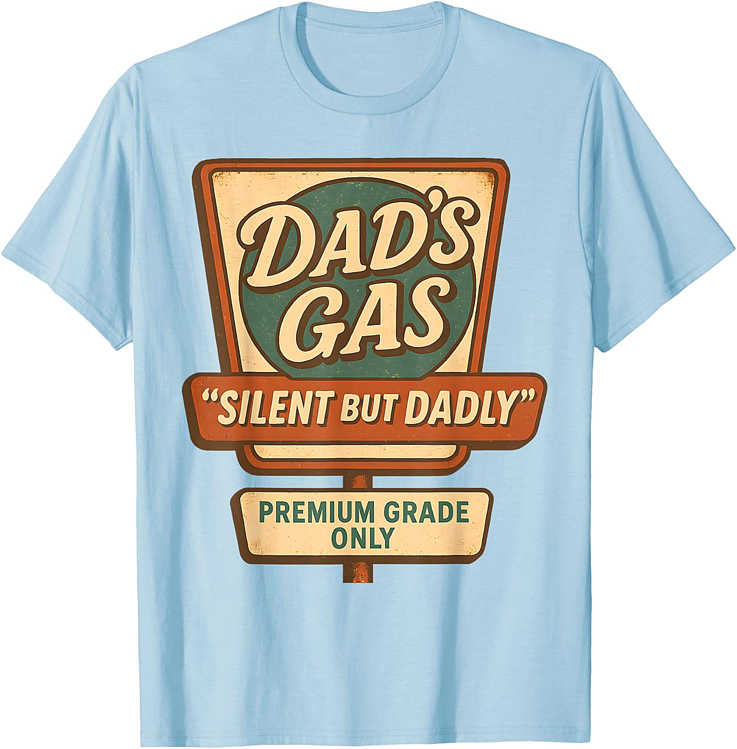 Dad's Gas "Silent But Dadly" Graphic Tee Funny Dad Gift
