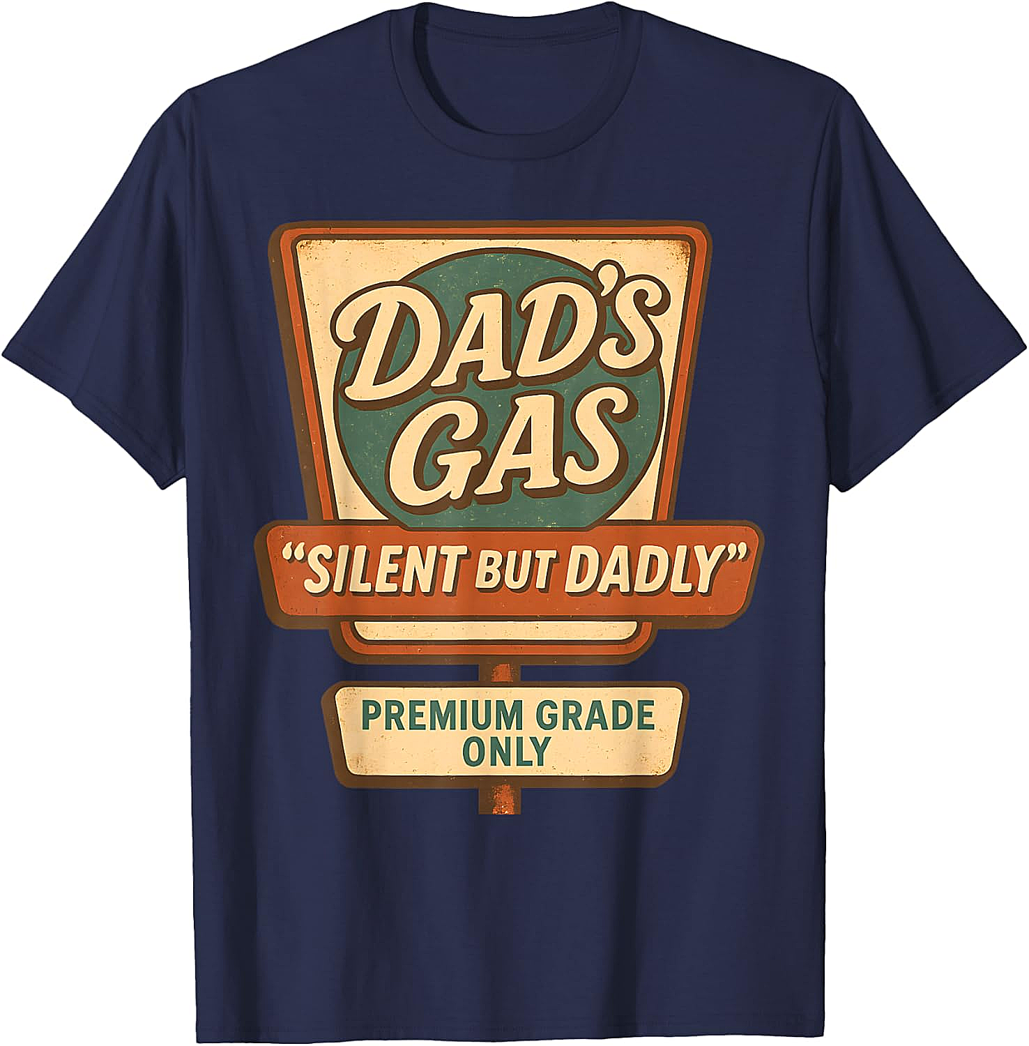 Dad's Gas "Silent But Dadly" Graphic Tee Funny Dad Gift