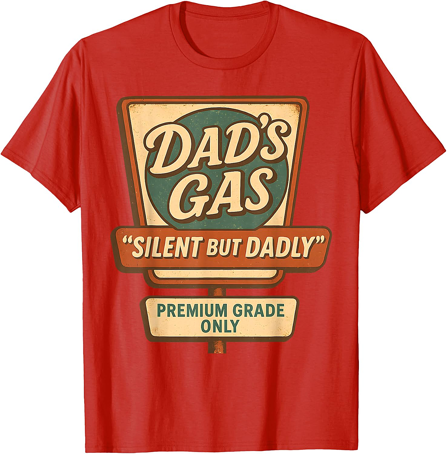 Dad's Gas "Silent But Dadly" Graphic Tee Funny Dad Gift