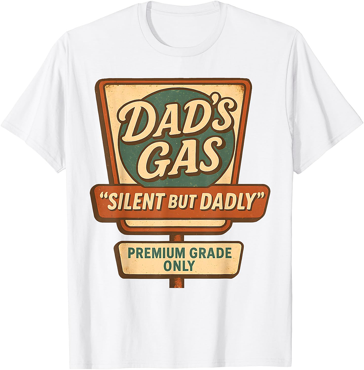 Dad's Gas "Silent But Dadly" Graphic Tee Funny Dad Gift