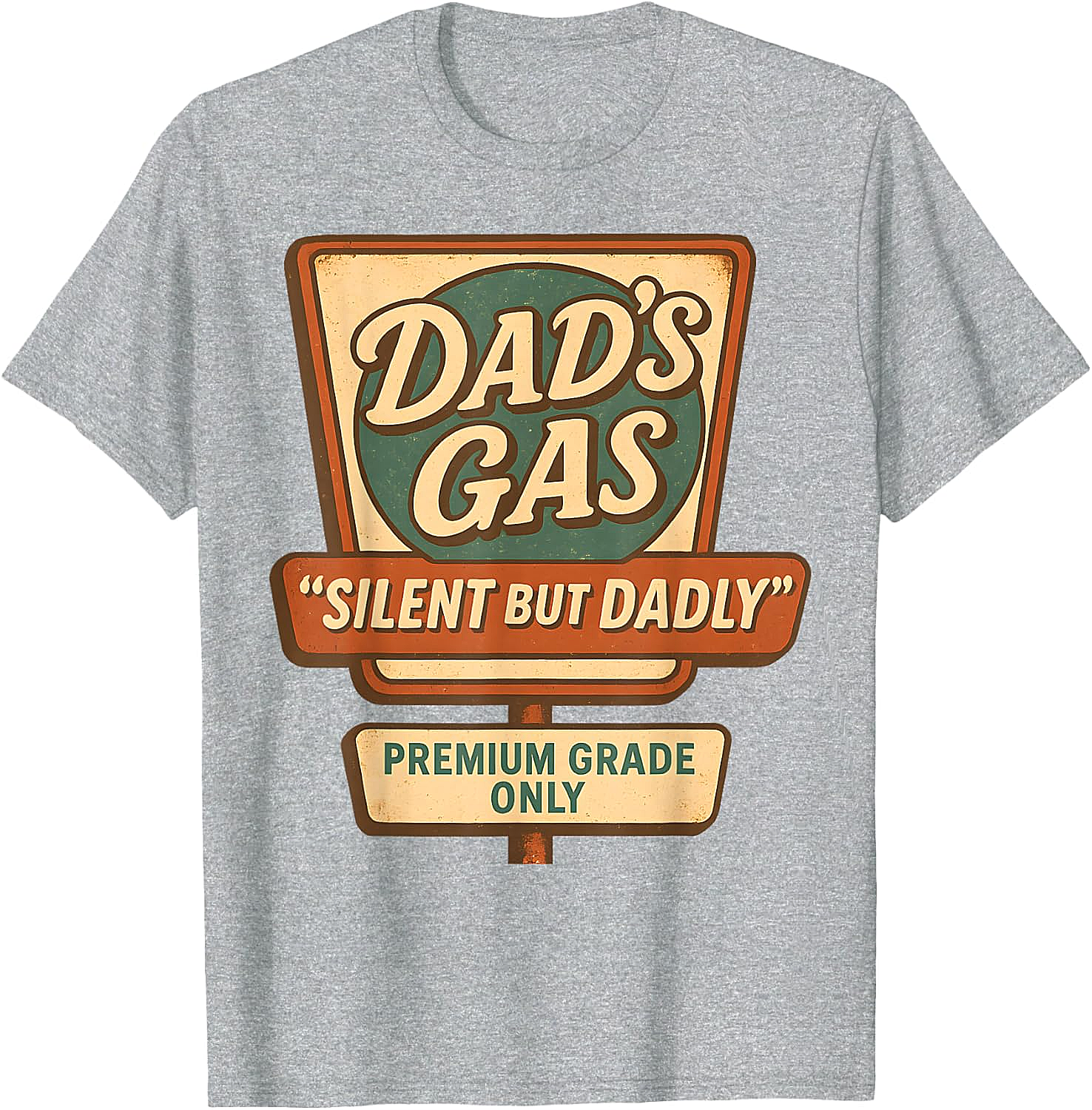 Dad's Gas "Silent But Dadly" Graphic Tee Funny Dad Gift