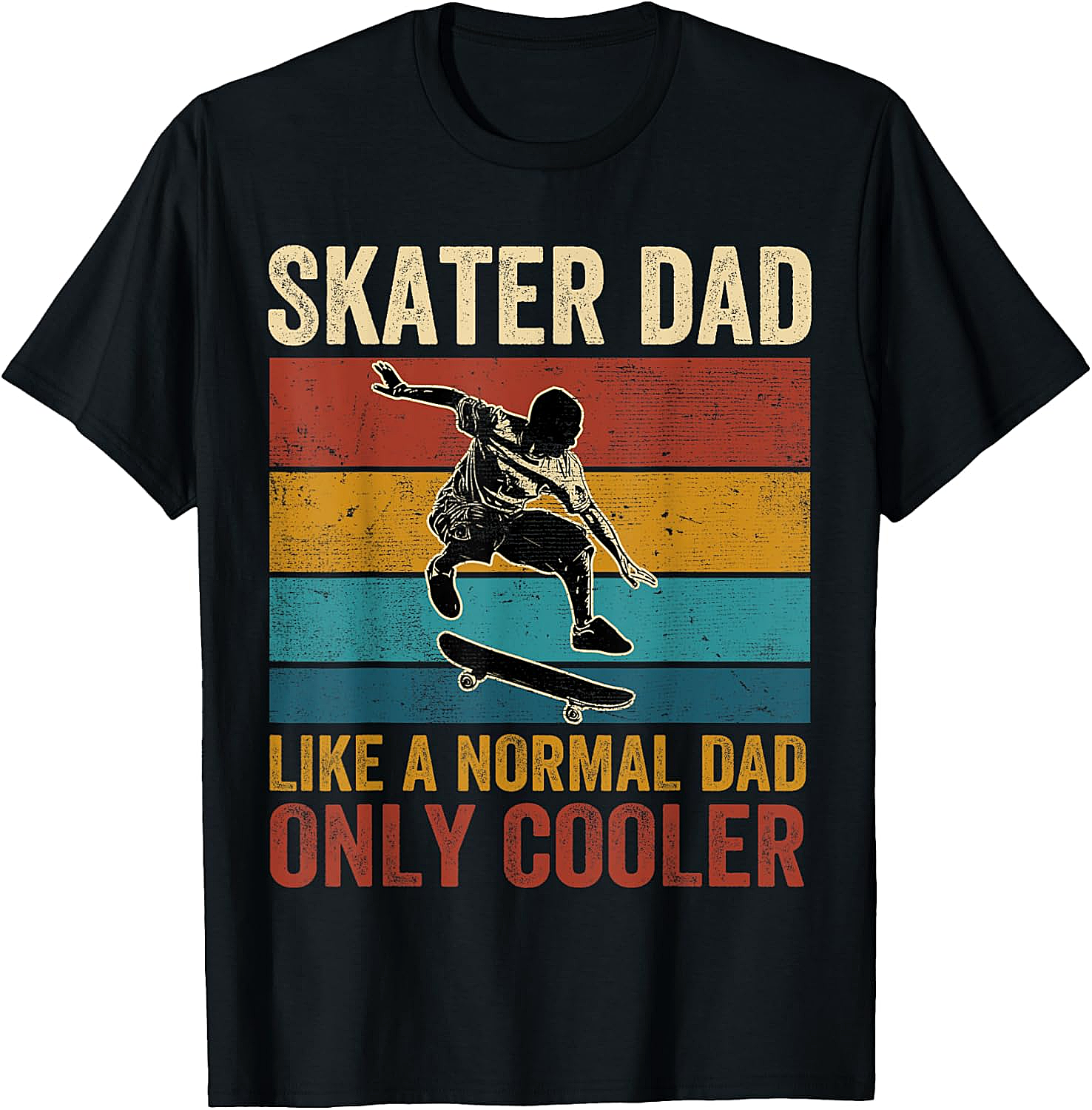 Retro Skater Dad Graphic Tee Cool Vintage Dad Shirt