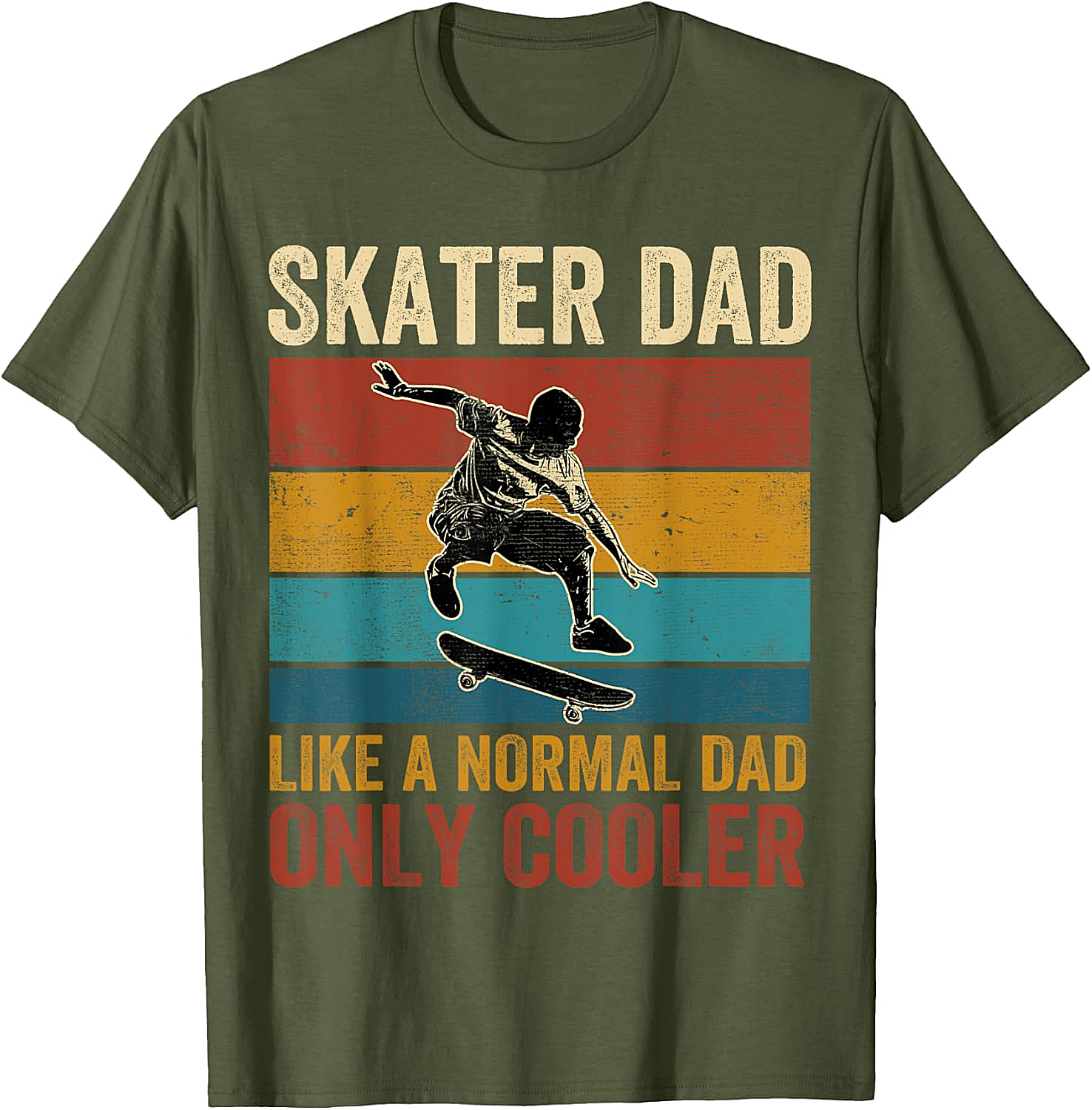 Retro Skater Dad Graphic Tee Cool Vintage Dad Shirt